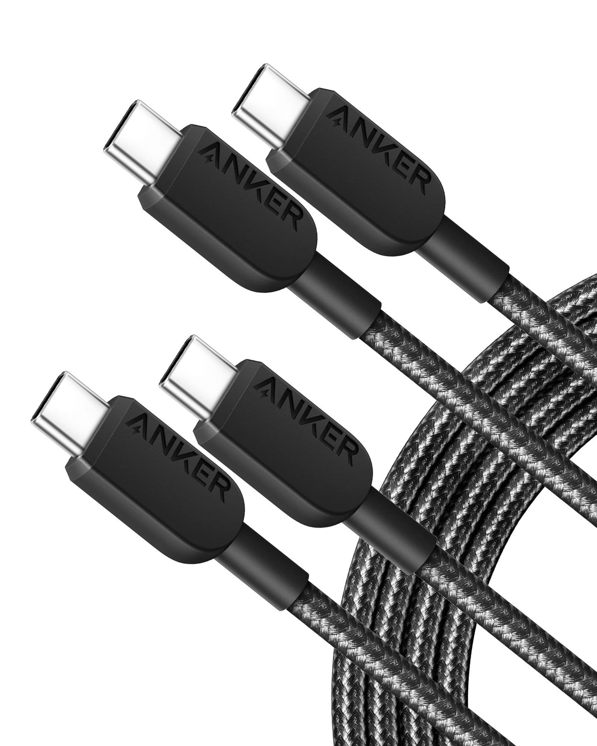 Anker 310 Usb C To Usb C Cable (6Ft , 2 Pack) , (60W/3A) Fast Charge For Samsung Galaxy S22 , Ipad Pro 2021 , Ipad Mini 6 , Ipad