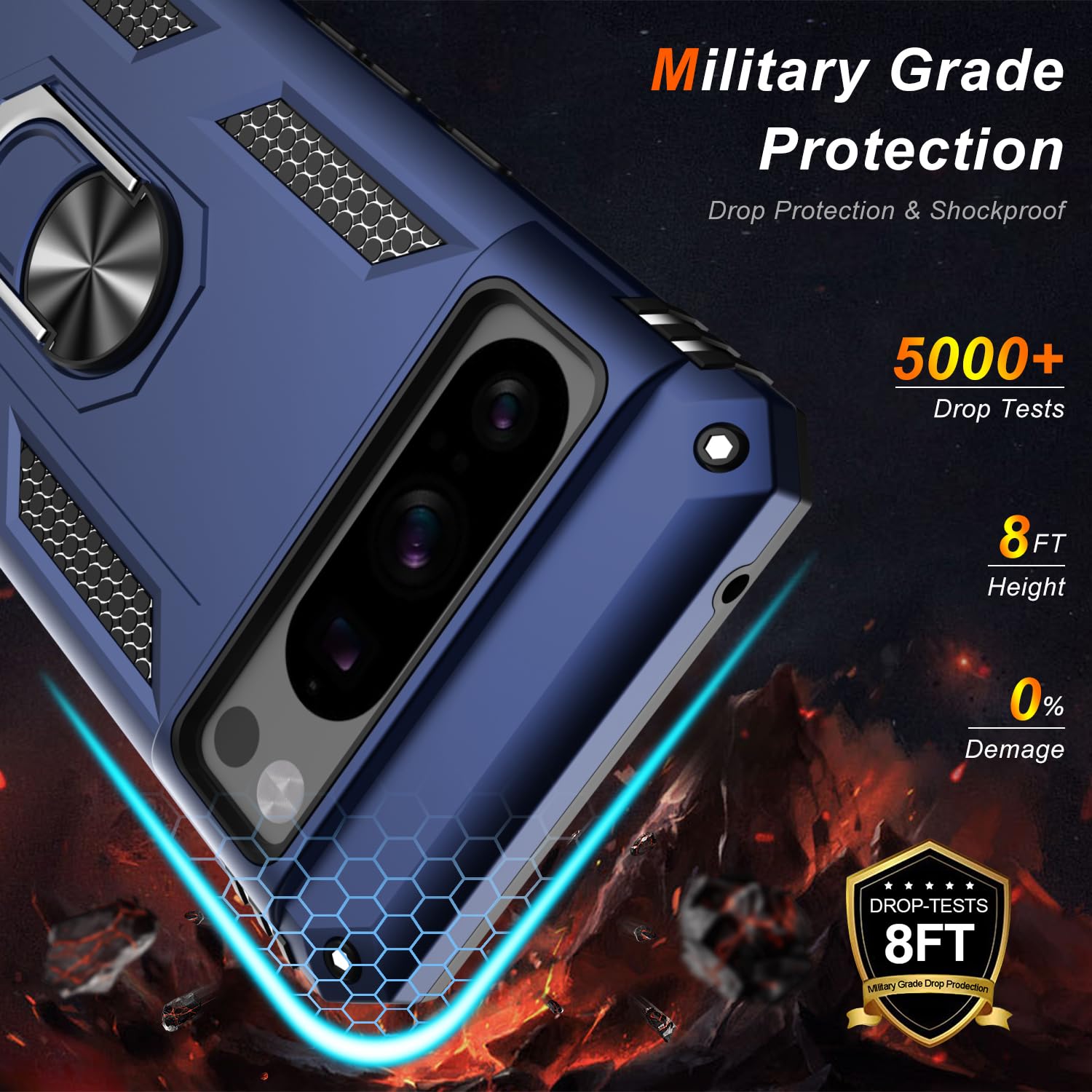 Lumarke For Google Pixel 8 Pro Case With Screen Protector,Pass 16Ft. Drop Tested Military Grade Protective Phone Cover With Magn