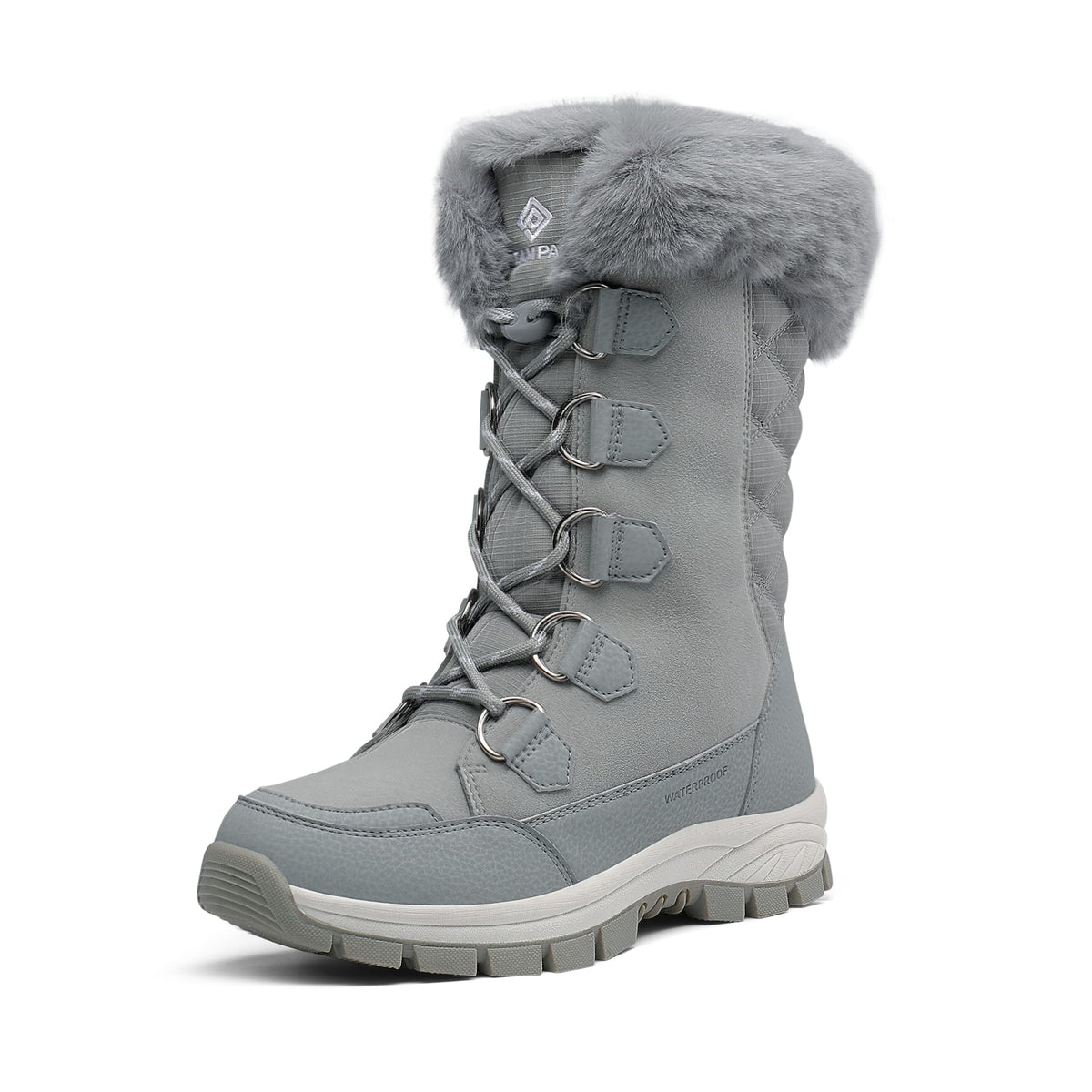 Dream Pairs Womens Waterproof Winter Snow Boots, Warm Comfortable Faux Fur Insulated Non Slip Outdoor Lace Up Mid Calf Booties,S