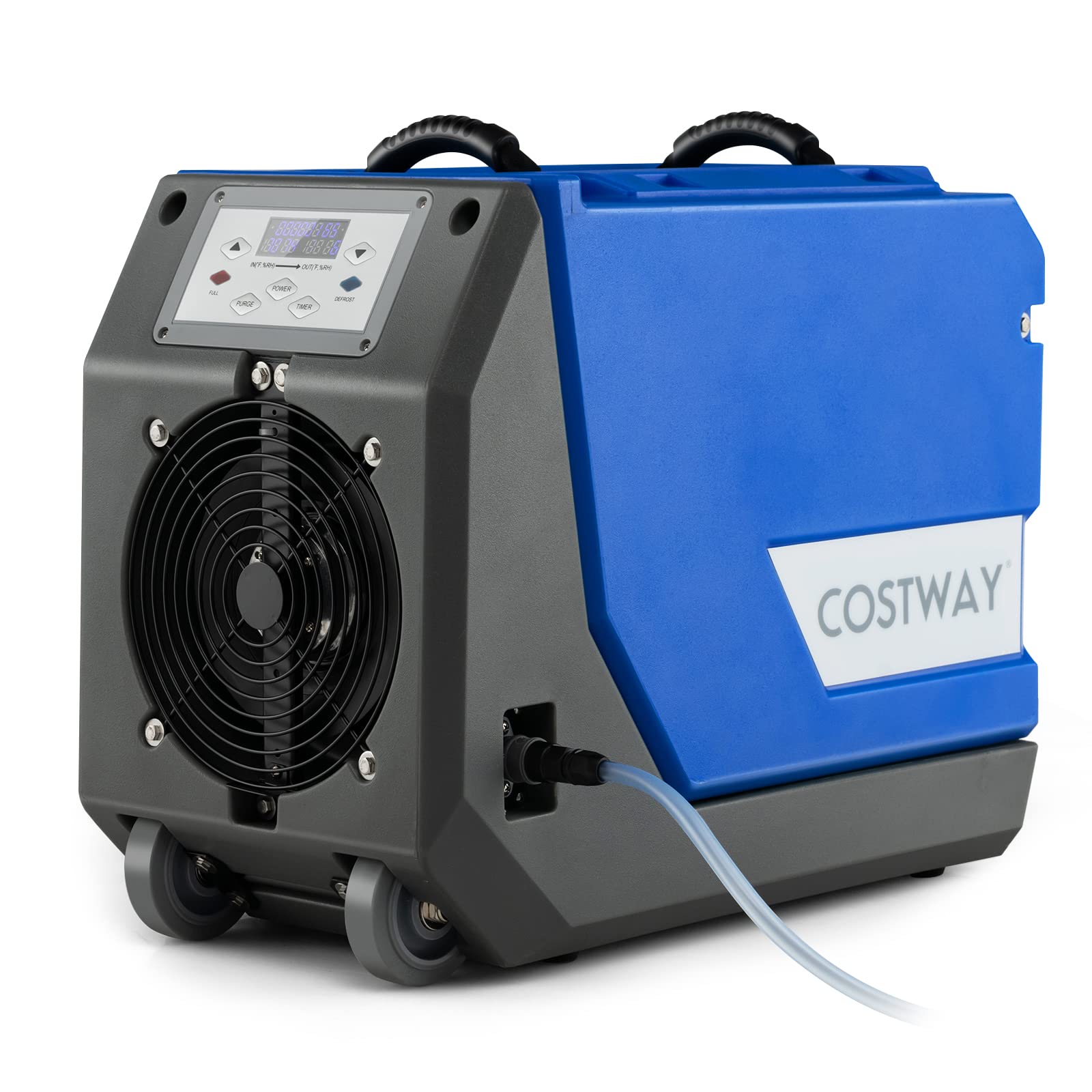 Costway 180 Ppd Commercial Dehumidifier, Industrial Dehumidifier With 24.6Ft Drain Hose, Pump, Auto Defrost & Memory Starting, P