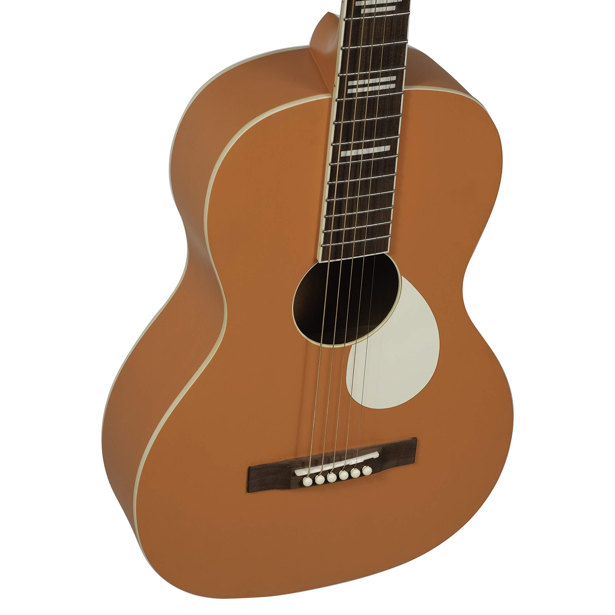 Recording King 6 String Acoustic Guitar, Right, Monarch Orange (Rps 7 Mor)