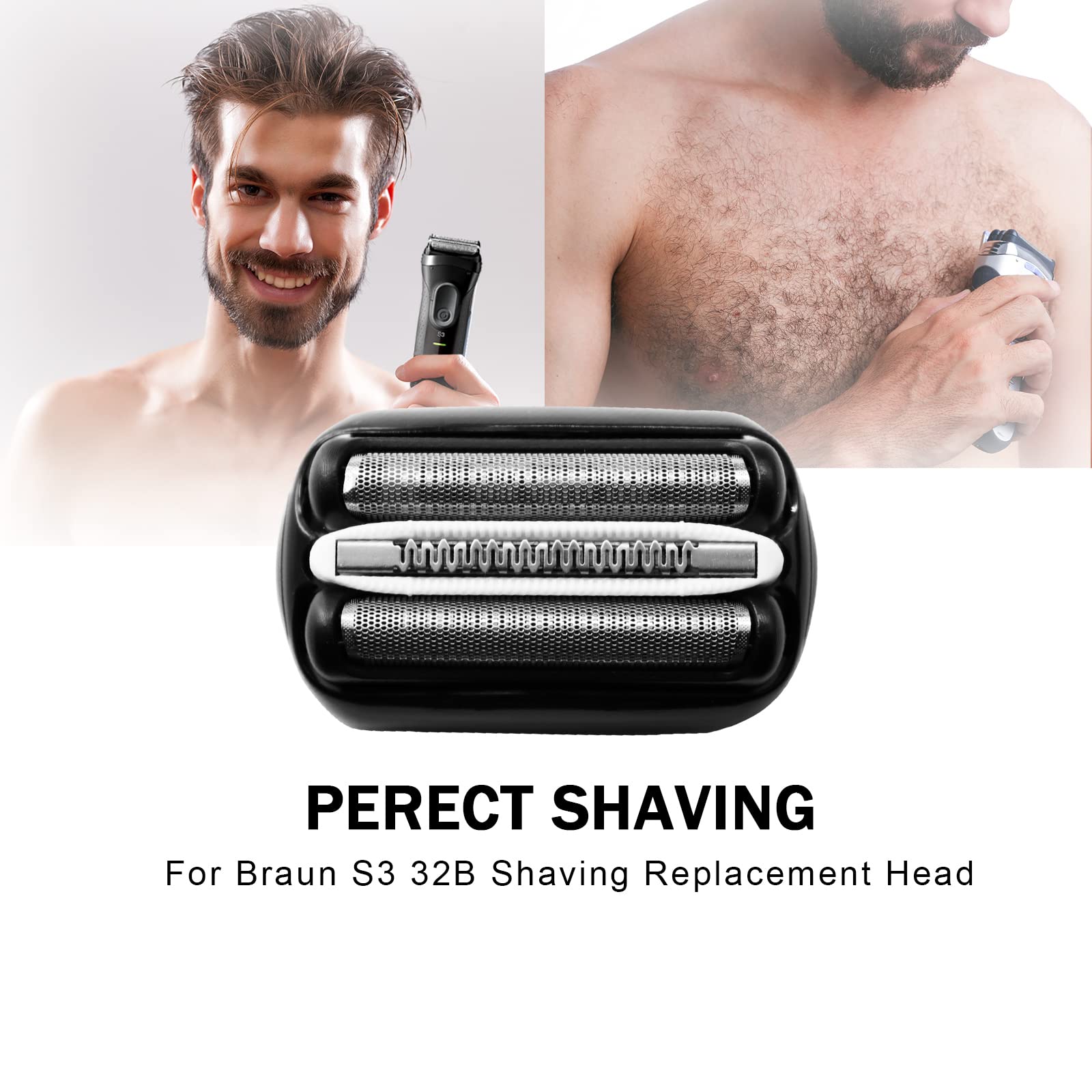 Vidsa 32B S3 Electric Replacement Shaver Head Accessories Compatible With Series 3 Shaving Razor Head, Compatible With S3 3040S