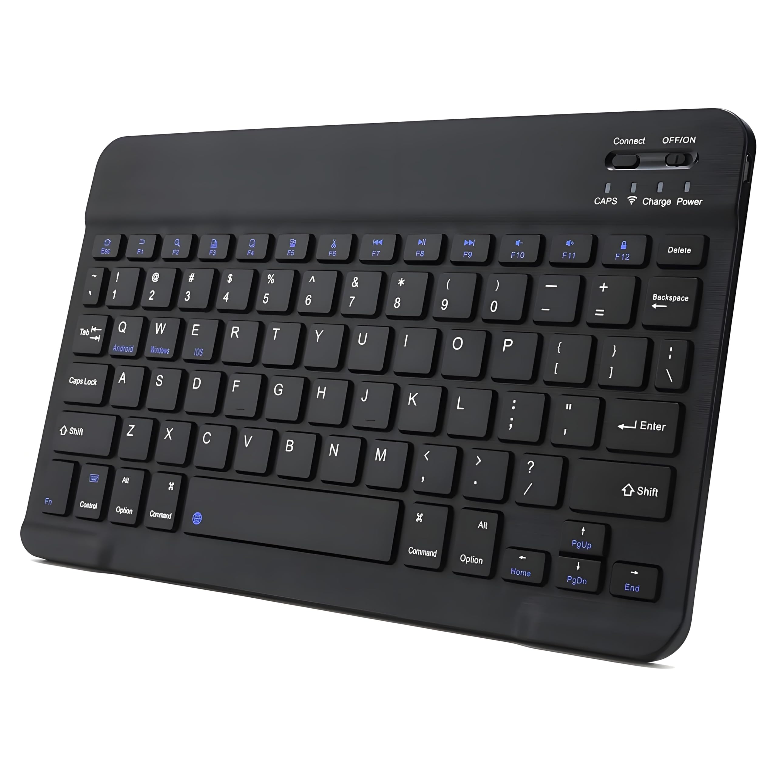 KUNSI Bluetooth Keyboard for iPad, Rechargeable Slim Portable Wireless Keyboard for iPad Tablets, Compatible for All iOS/Windows