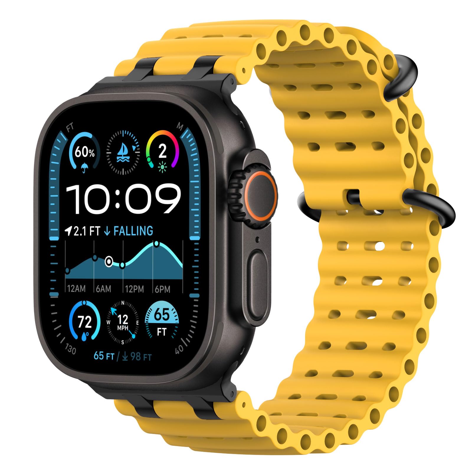 Astorgos Upgraded Ocean Band Compatible with Apple Watch Ultra 2/Ultra 49mm,S10 46mm,9/8/7 45mm,SE2/SE/6/5/4 44mm,3/2/1 42mm for