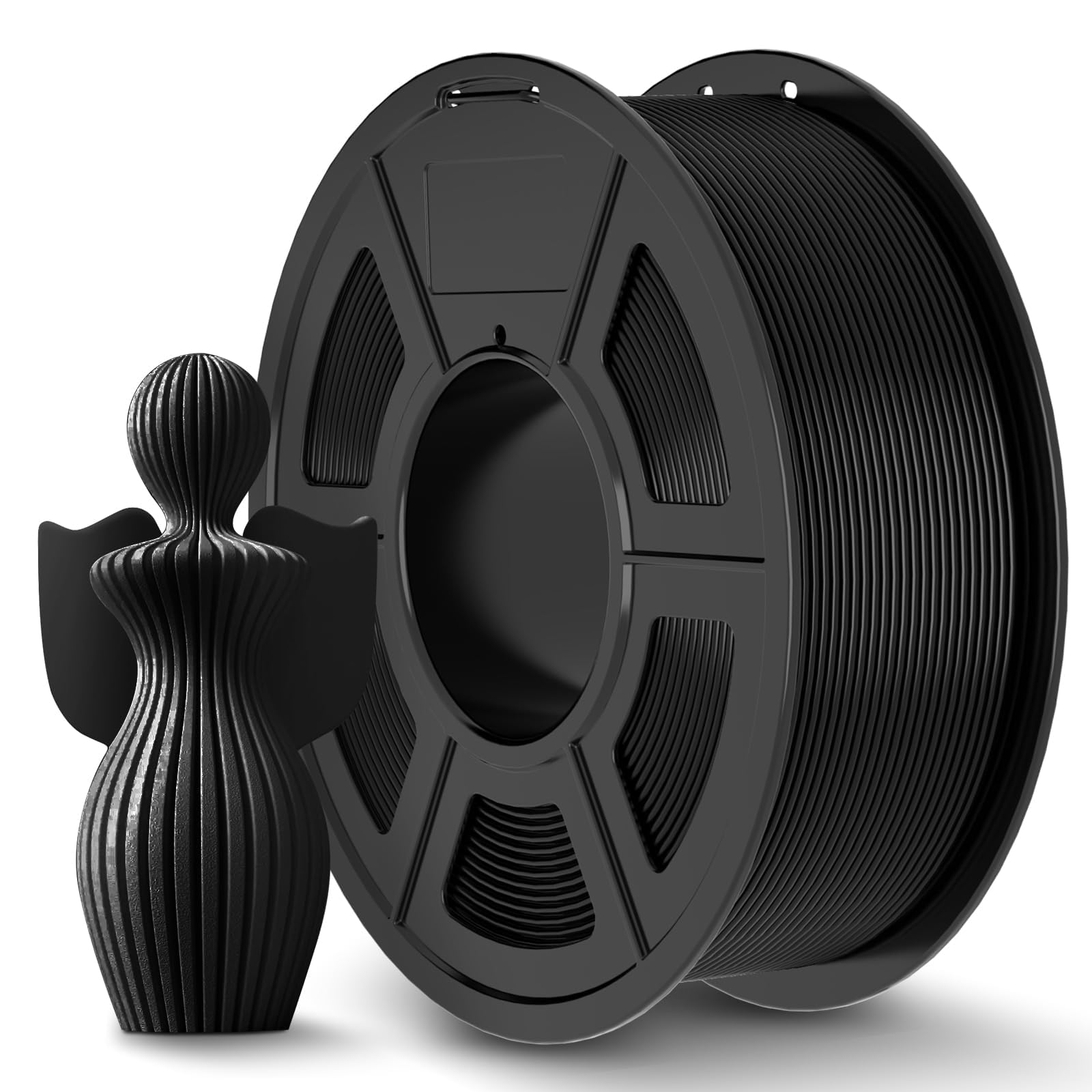 JAYO PLA+ Filament 1.75mm Black 1.1kg, Enhanced PLA 3D Printer Filament for Stronger & Tougher Prints, High Strength & Durabilit