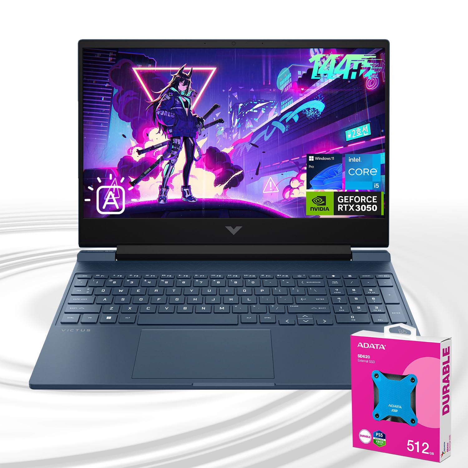 HP Victus 15.6 i5 Business Gaming Laptop | 15.6 FHD 144Hz | Intel Core i5-12450H | NVIDIA GeForce RTX 3050 | 32GB RAM 2TB SSD | 