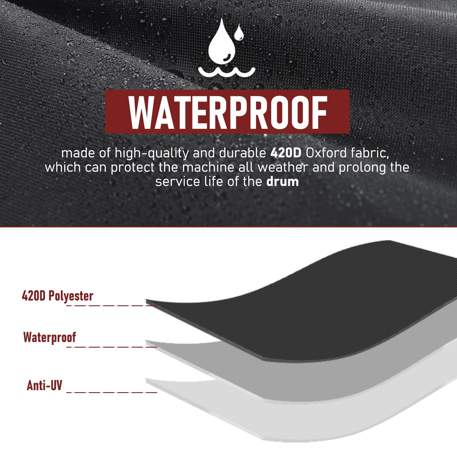 Drum Set Dust Cover With Sewn-In Sewn-In Weighted Corners Windproof Drum Kit Cover For Outdoor Musical Instruments (80 X 108 Inc