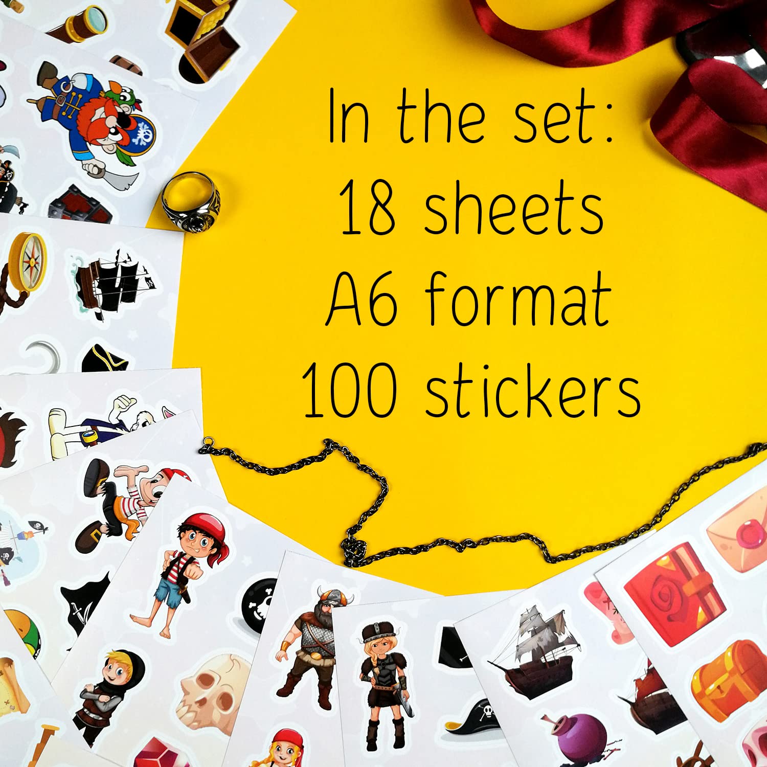 100Pcs Pirate Stickers, Pirate Skull And Crossbones Stickers, Pirate Party Favors, Pirate Party Decorations, Pirate Favors, Pira