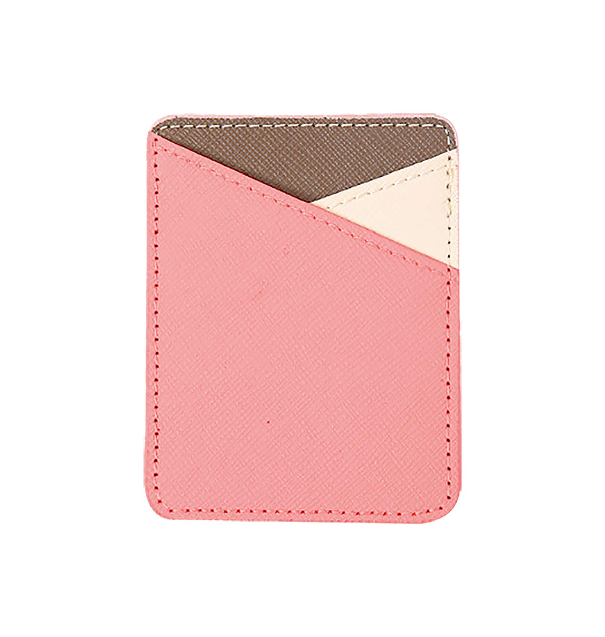 Lenoup Pu Leather Cell Phone Card Holder, Credit Card & Business Card Holder, Stick On Cell Phone Wallet (Watermelon Red)