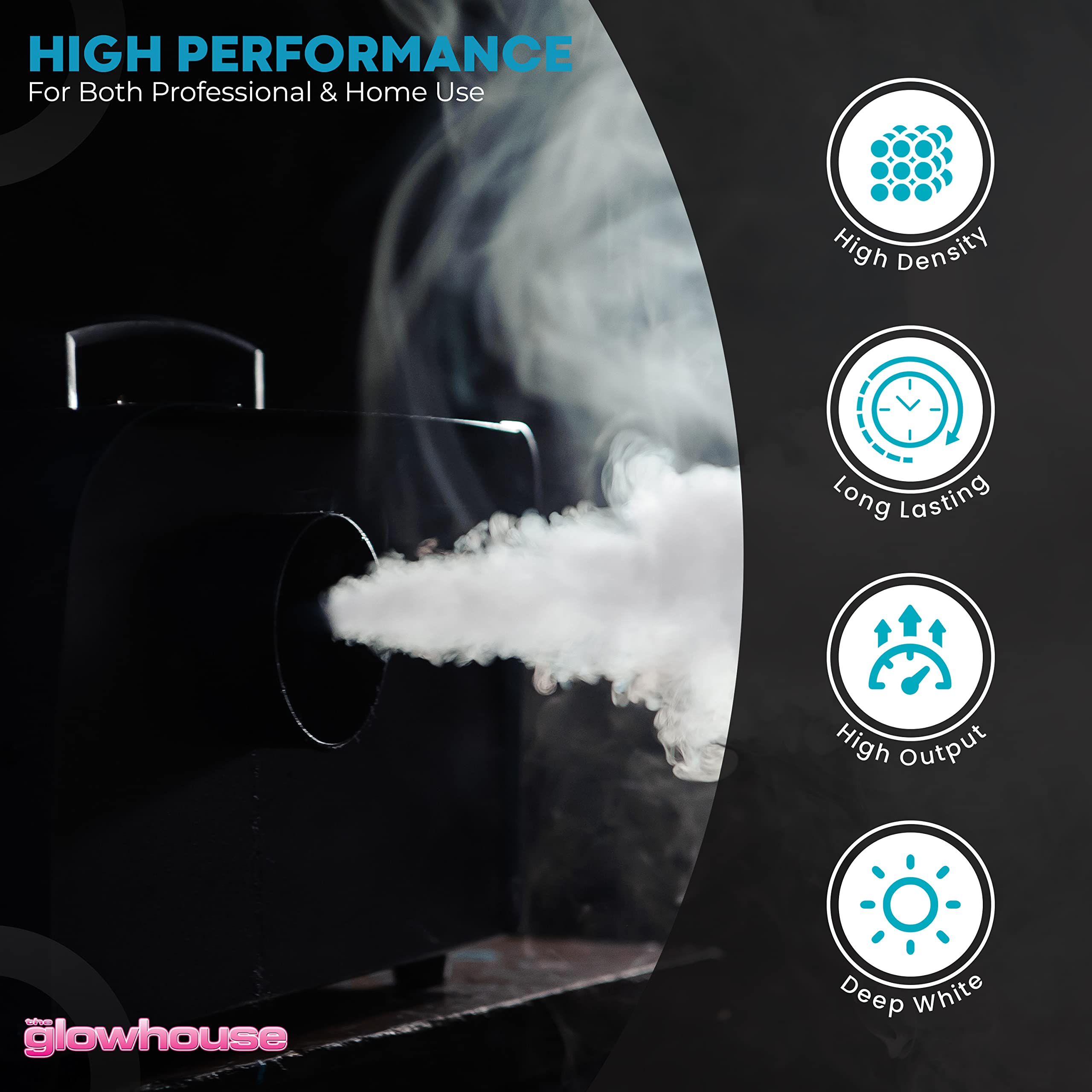 The Glowhouse Fog Machine Liquid, Super High Density Fog Juice For Fog Machine, Universal 59Fl.Oz Smoke Juice, Haze And Mist Eff