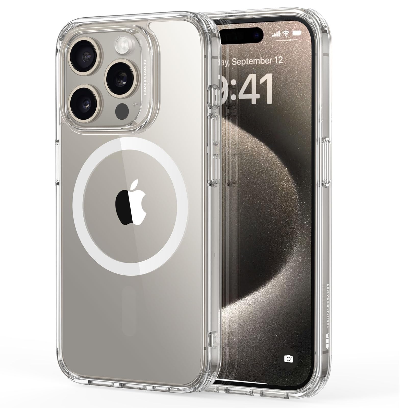 Esr For Iphone 15 Pro Case, Compatible With Magsafe, Military Grade Protection, Yellowing Resistant, Scratch Resistant Back, Mag