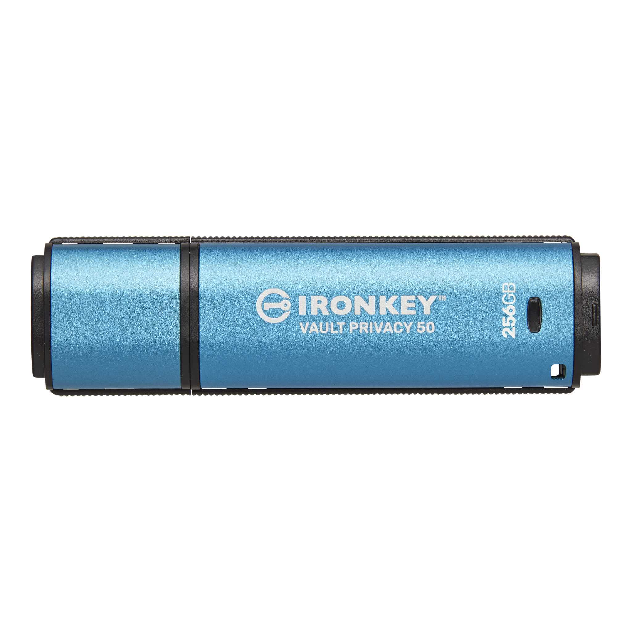 Kingston IronKey Vault Privacy 50 256GB Encrypted USB | FIPS 197 | AES-256bit | BadUSB Attack Protection | Multi-Password Option