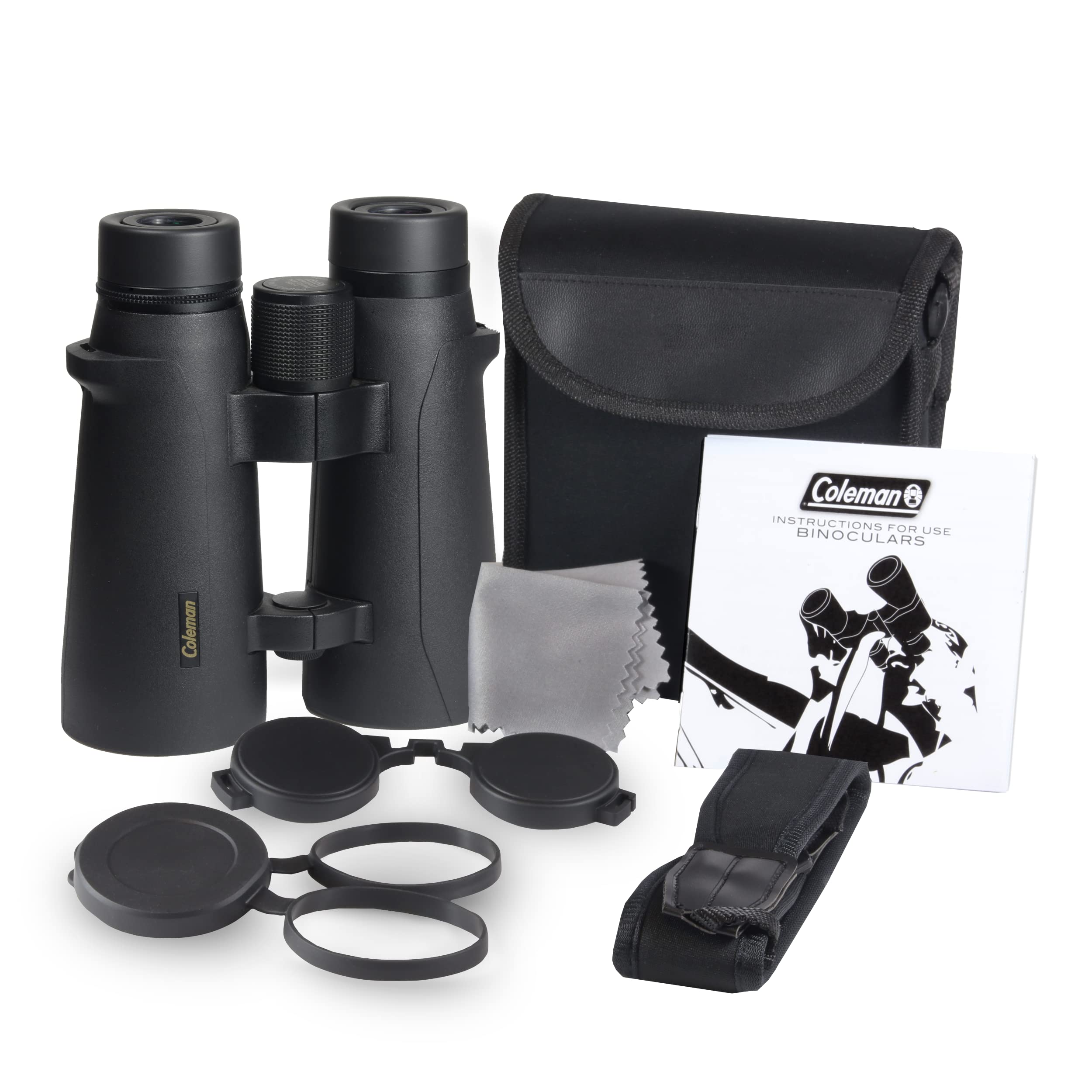 Coleman Le 8X56 Waterproof Light Enhancing Open Bridge Hd Phase Coated Binoculars