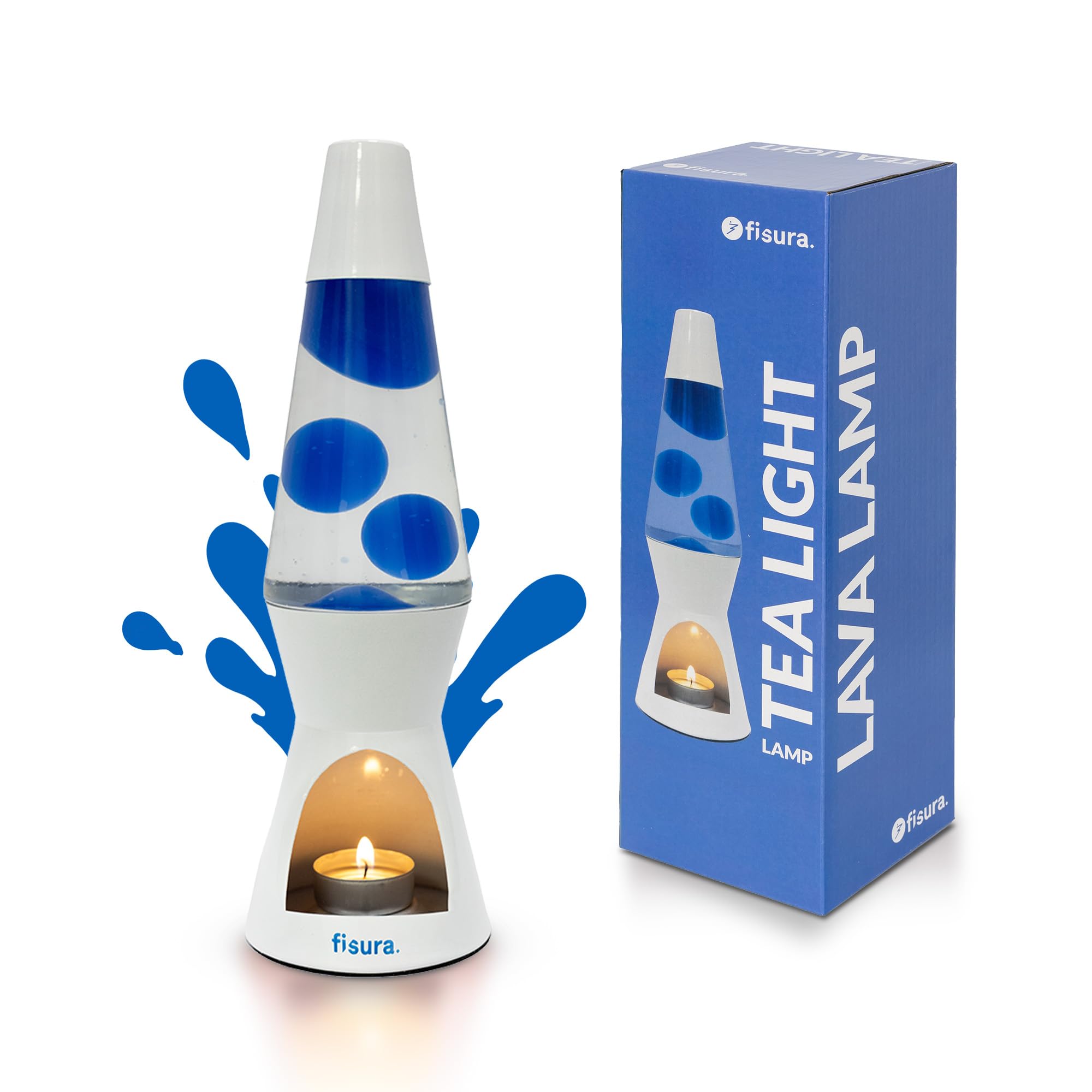 Fisura - Magma lamp with Candle for Adults Without Electricity. Candle lamp, Friendly with the Nature Lamps. Original Gift. 11.4