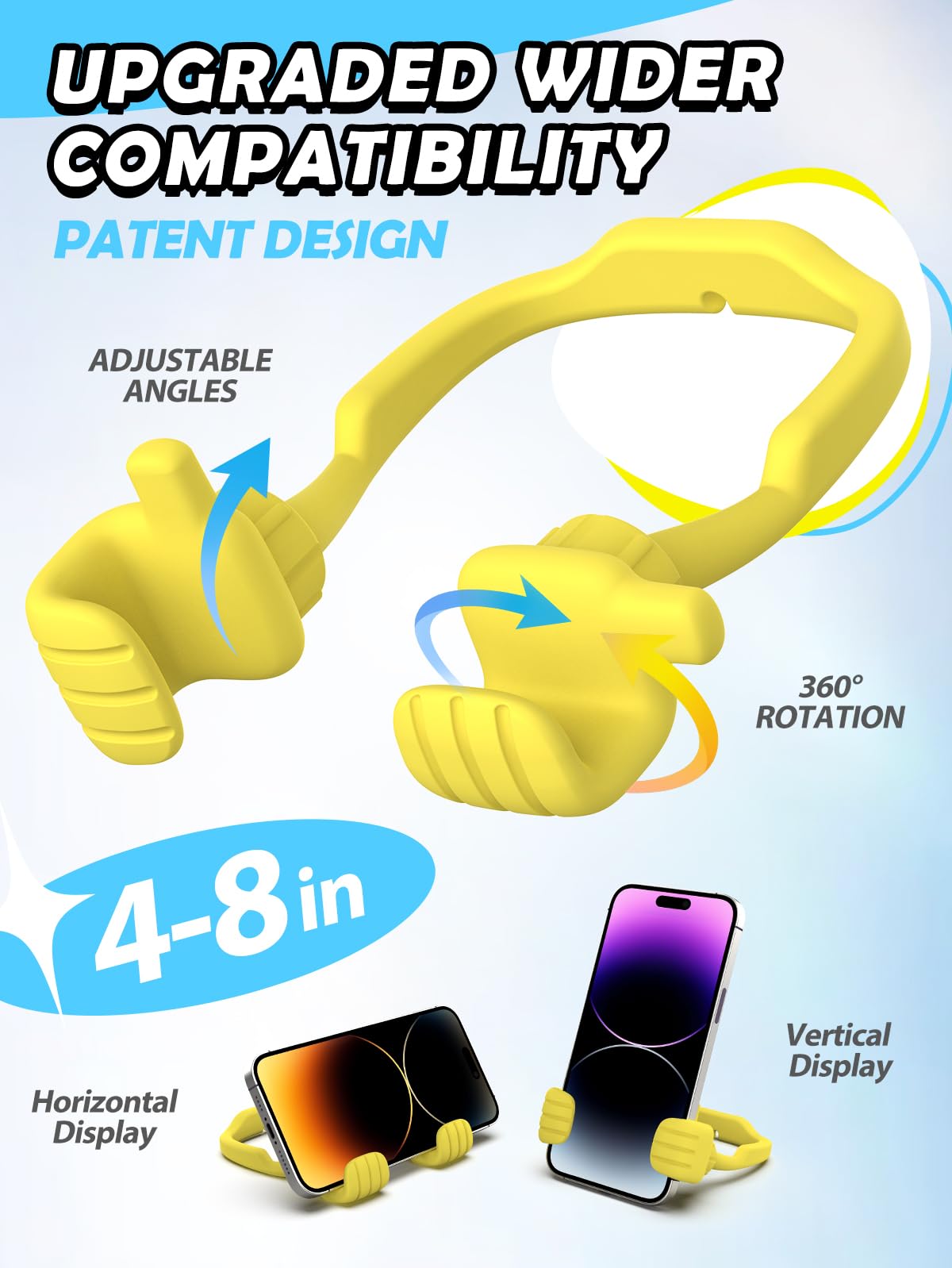 Caldever Cell Phone Holder Thumbs Up Lazy Phone Stand Stocking Stuffers For Adults Teens Boys Girls Kids Women Phone Stand For D