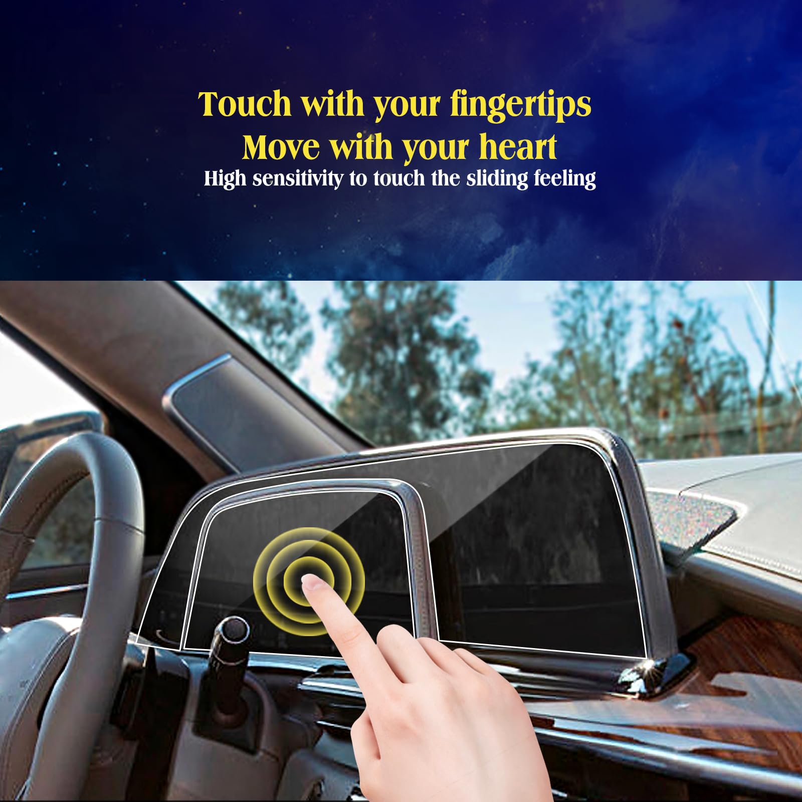 Eueky 2Pcs 2024 2023 Cadillac Escalade Soft Screen Protector Compatible With 2024 2023 2022 2021 Cadillac Escalade/Escalade V Na