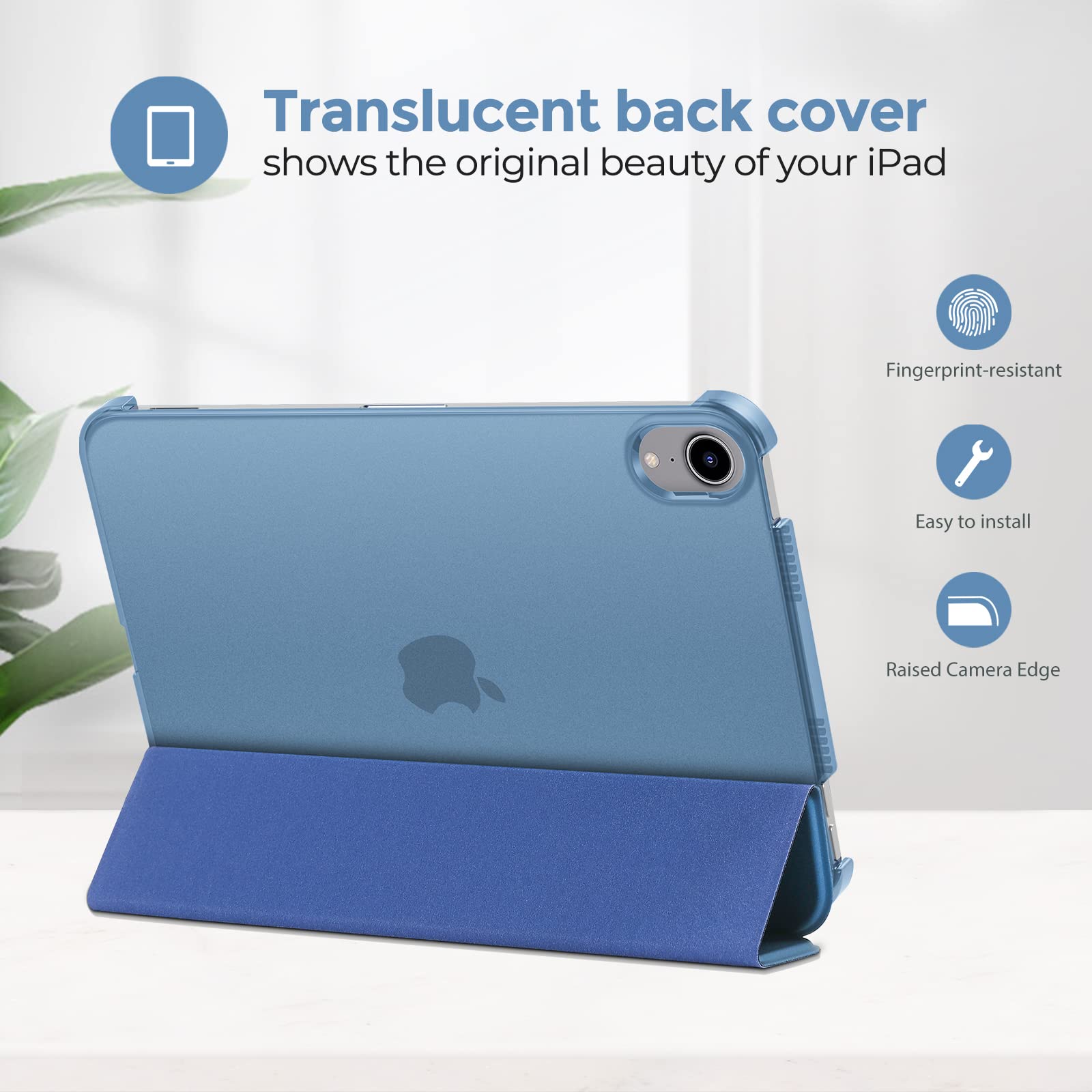 Procase Smart Case For Ipad Mini 6 8.3 Inch 2021 Ipad Mini 6Th Generation Case, Hard Back Cover Cases For 2021 Ipad Mini 8.3' 6Th Gen A2567 A2568 A2569  Blue