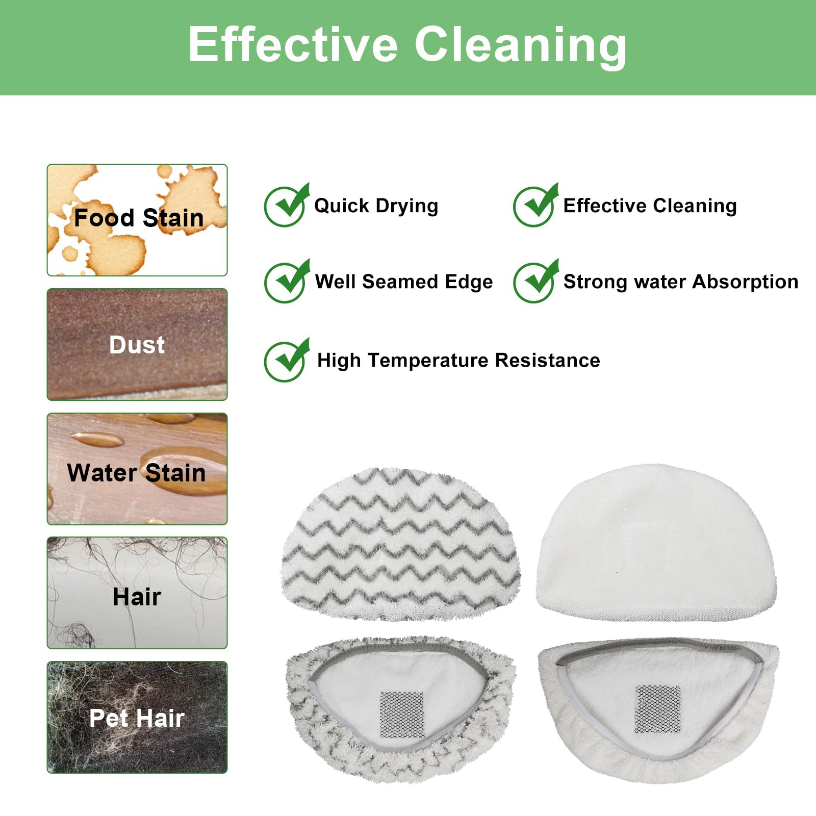 6 Pack 1940 1806 2685A Steam Mop Pads For Bissell Powerfresh Steam Mop Deluxe Pet Lift Off Plus Slim Scrubbing Steam Mop Replace