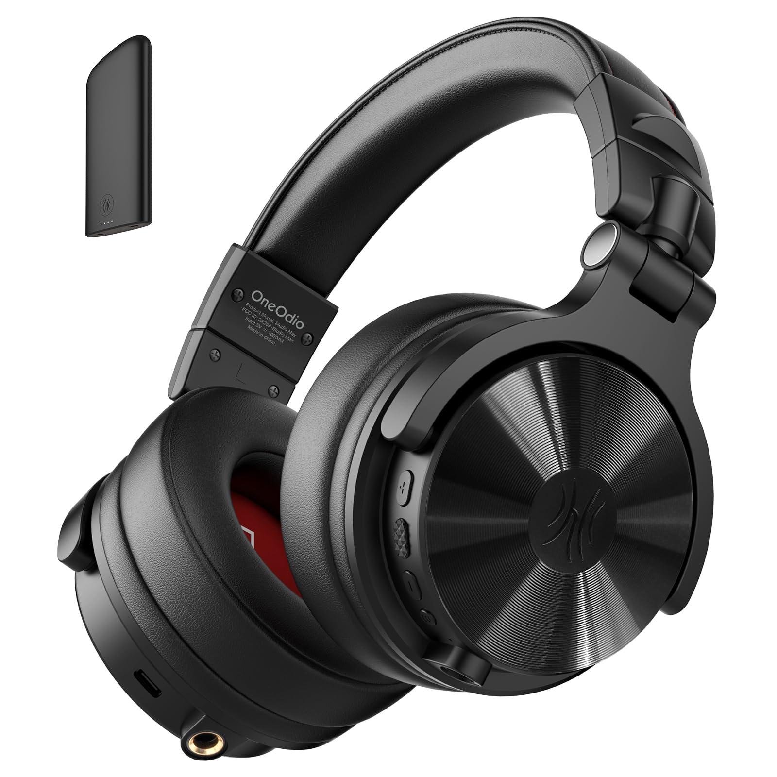 OneOdio Studio Max 1 Wireless Over-Ear DJ Headphones, 120H Playtime, Hi-Res/LDAC Audio, 20MS Low Latency, Dongle/Bluetooth/6.35m