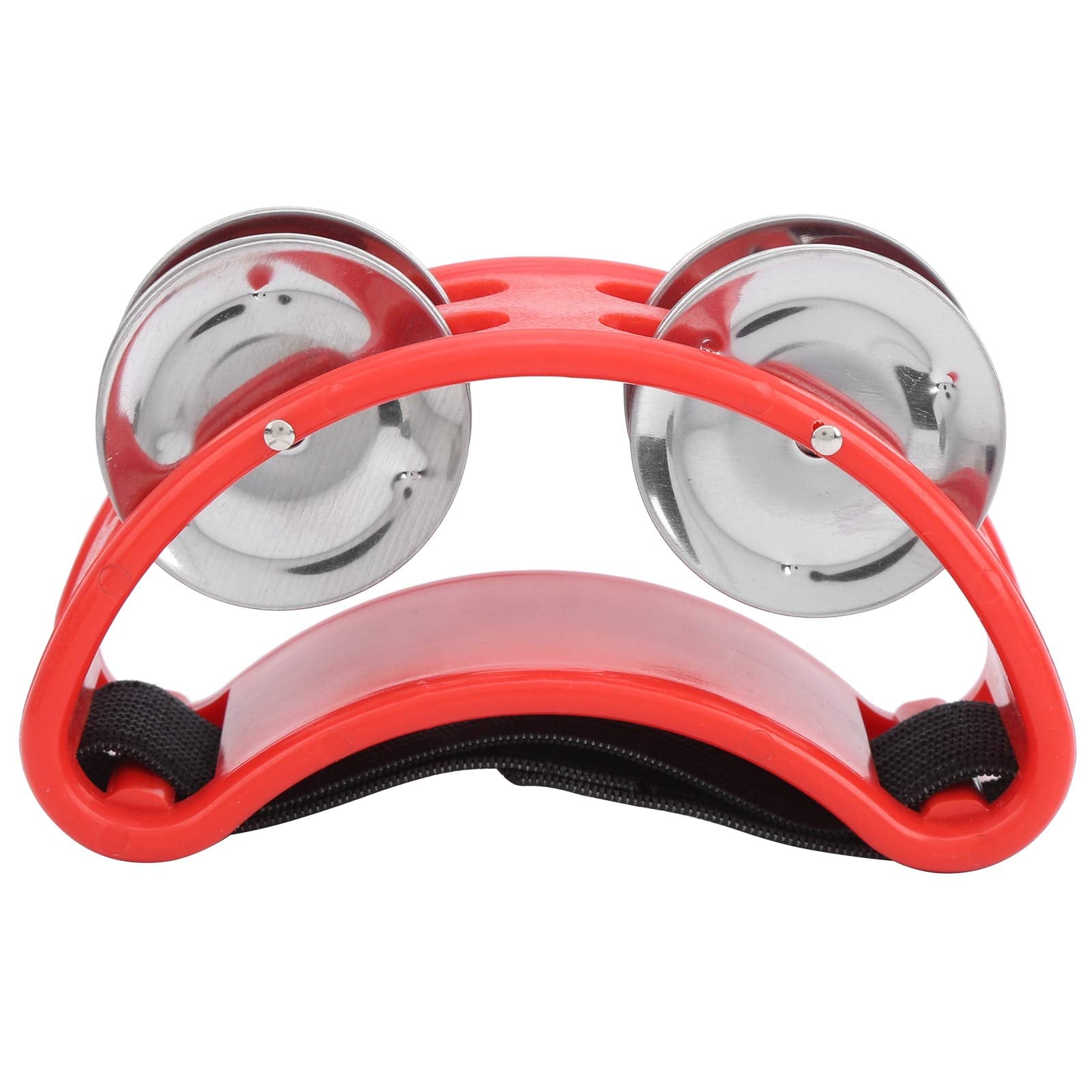 Foot Tambourine with Double Row for Cajon Box Drum Companion Accessory(Red) Playing Accessories