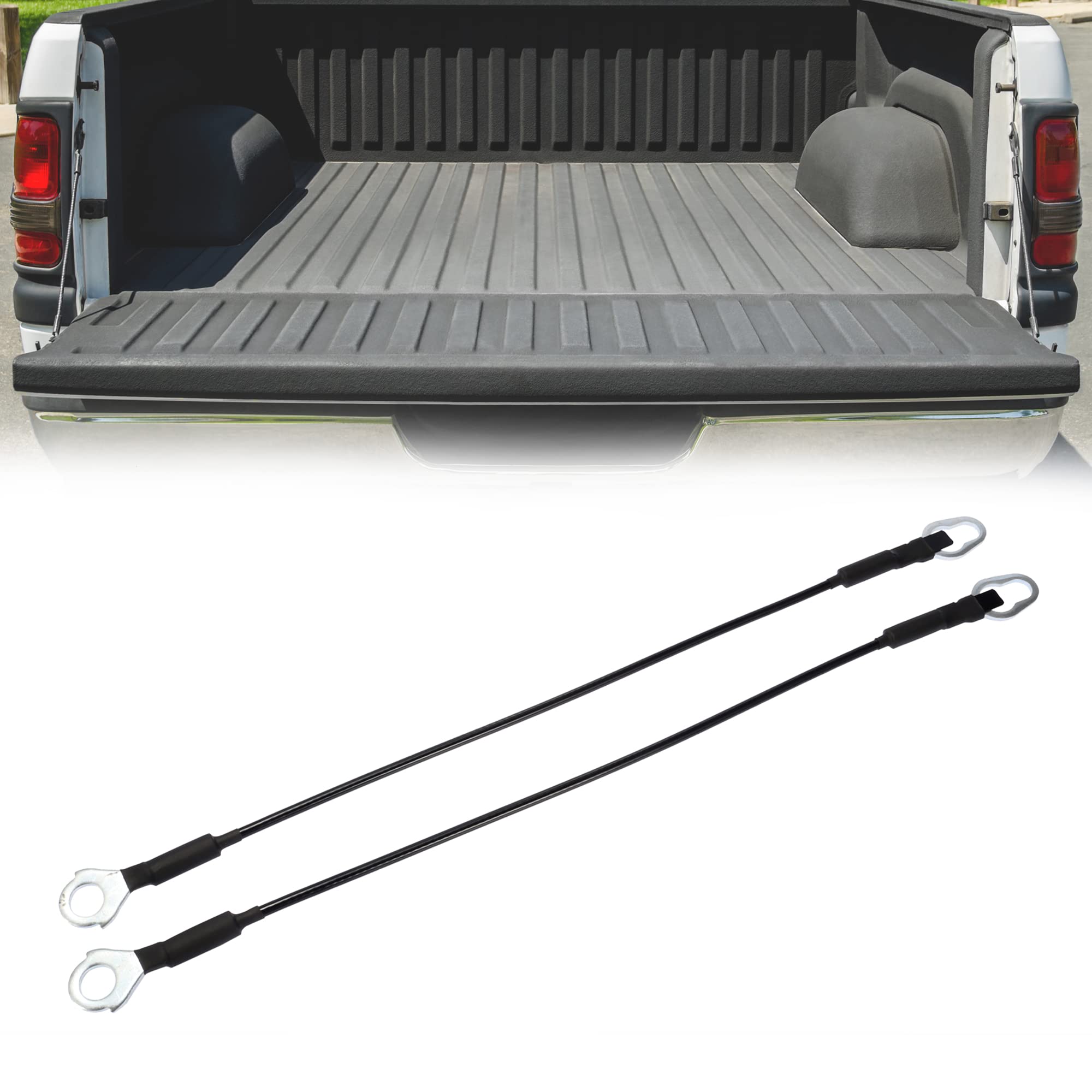 X Autohaux Pair Rear Tailgate Cables Lift Gate Support Straps Pickup For Ford F 100 F 150 F 250 F 350 1987 1997 F7Tz 9943052 A F