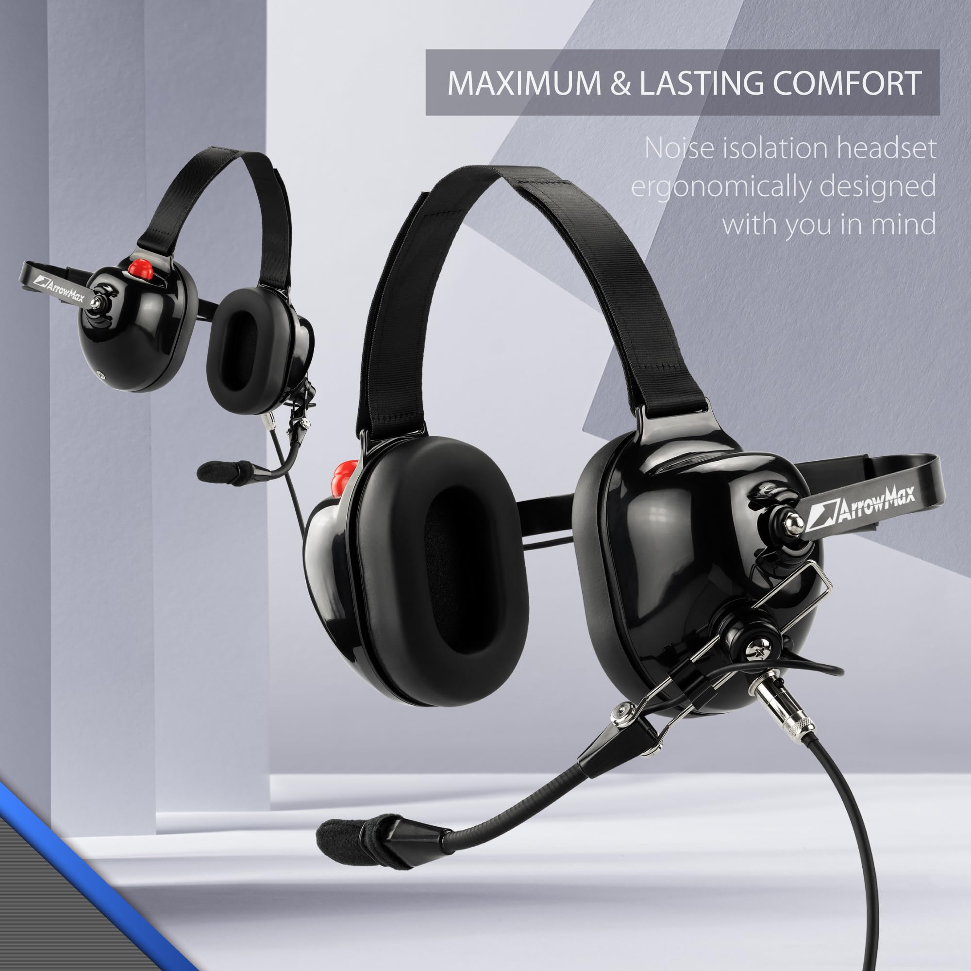 Arrowmax Ahdh0032 Bk M9 Noise Cancelling Headset Compatible With Motorola Apx6000 Apx7000 Apx8000 Xpr6350 Xpr6550 Xpr7550 Xpr735