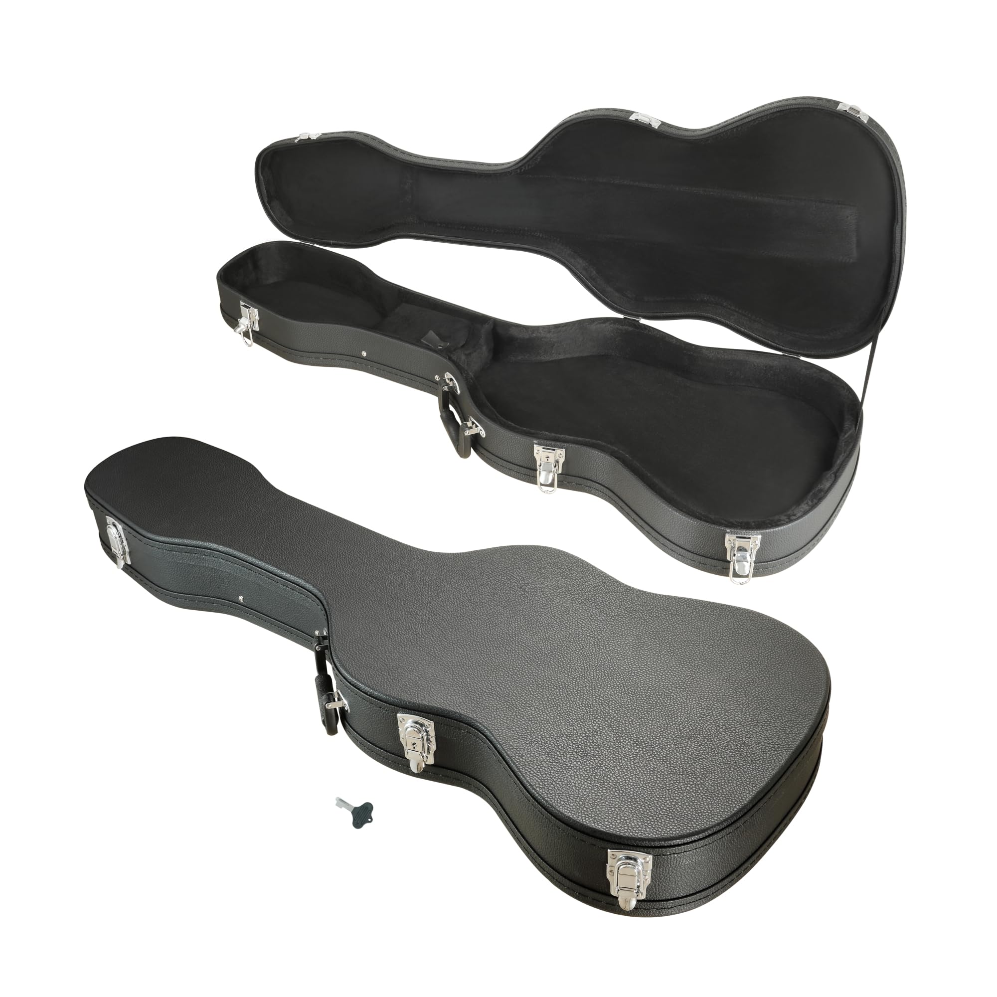 TOPURWAY Hard-Shell Guitar Case for Stratocaster Stable Lockable Electric Guitar Case Wooden Extra Storage Hard Case for ST Styl