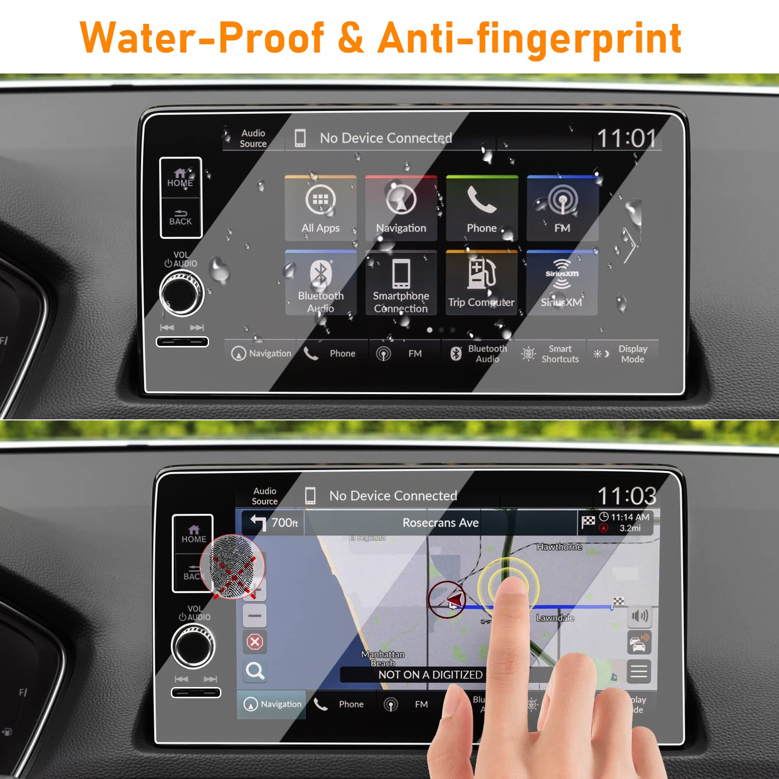 Yumzeco Compatible With 2022 2023 2024 Honda Civic Screen Protector 2023 2024 Crv Hrv Pilot Integra 9Inch,Tempered Glass Screen