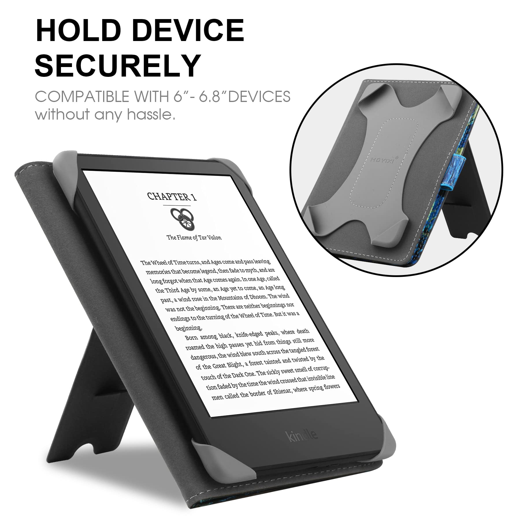 Hoyixi Universal Case Compatible With 6.8'' Kindle Paperwhite/6'' All New Kindle 2022&2019/Kobo Clara Hd/Kobo Clara 2E Leather S