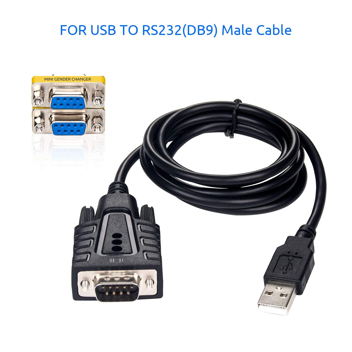 Linkstable Drivergenius Rd232F2F Db9 Serial Rs232 Com Gender Changer   For Usb To Rs232 Serial Cable Adapter (Female/Female)