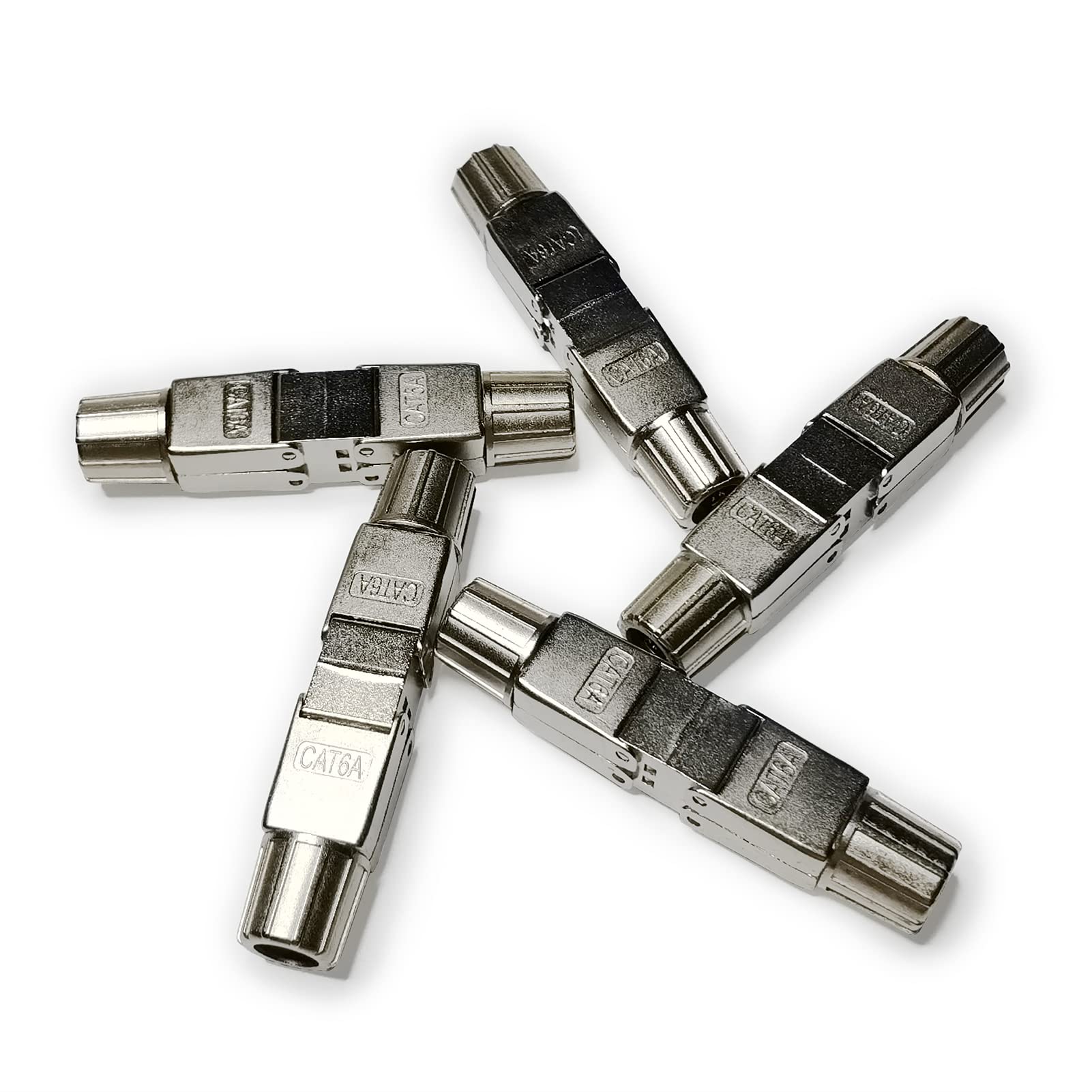 Ethernet Junction Box,Butt Splice Connector Of Cat6A/Cat6E/Cat6/Cat5E/Cat5 Network Cable,Tool Free Shielded Punch Down Type Term