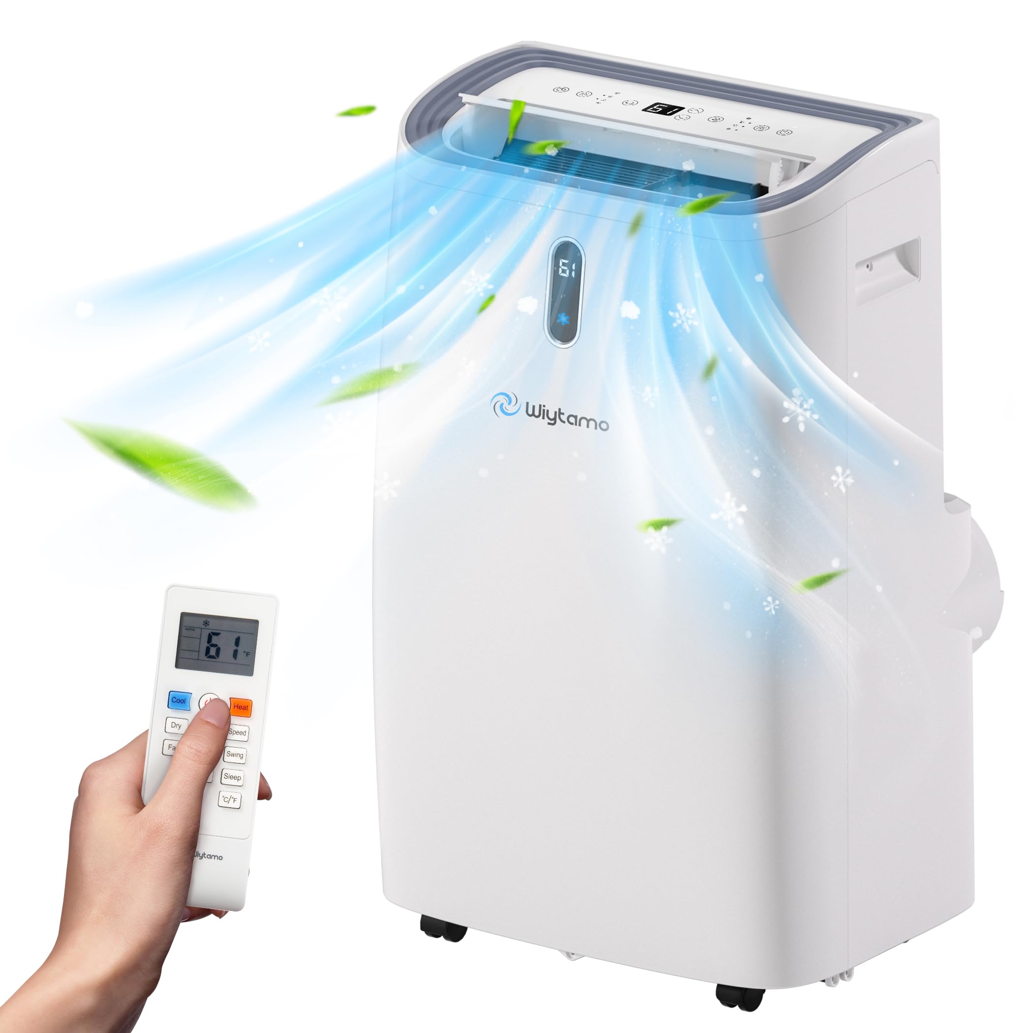 Wiytamo 14,000 Btu Portable Air Conditioners For Room Up To 700 Sq.Ft, Cool, Heat, Dehumidifier & Fan 4 In 1 Portable Ac Unit, R