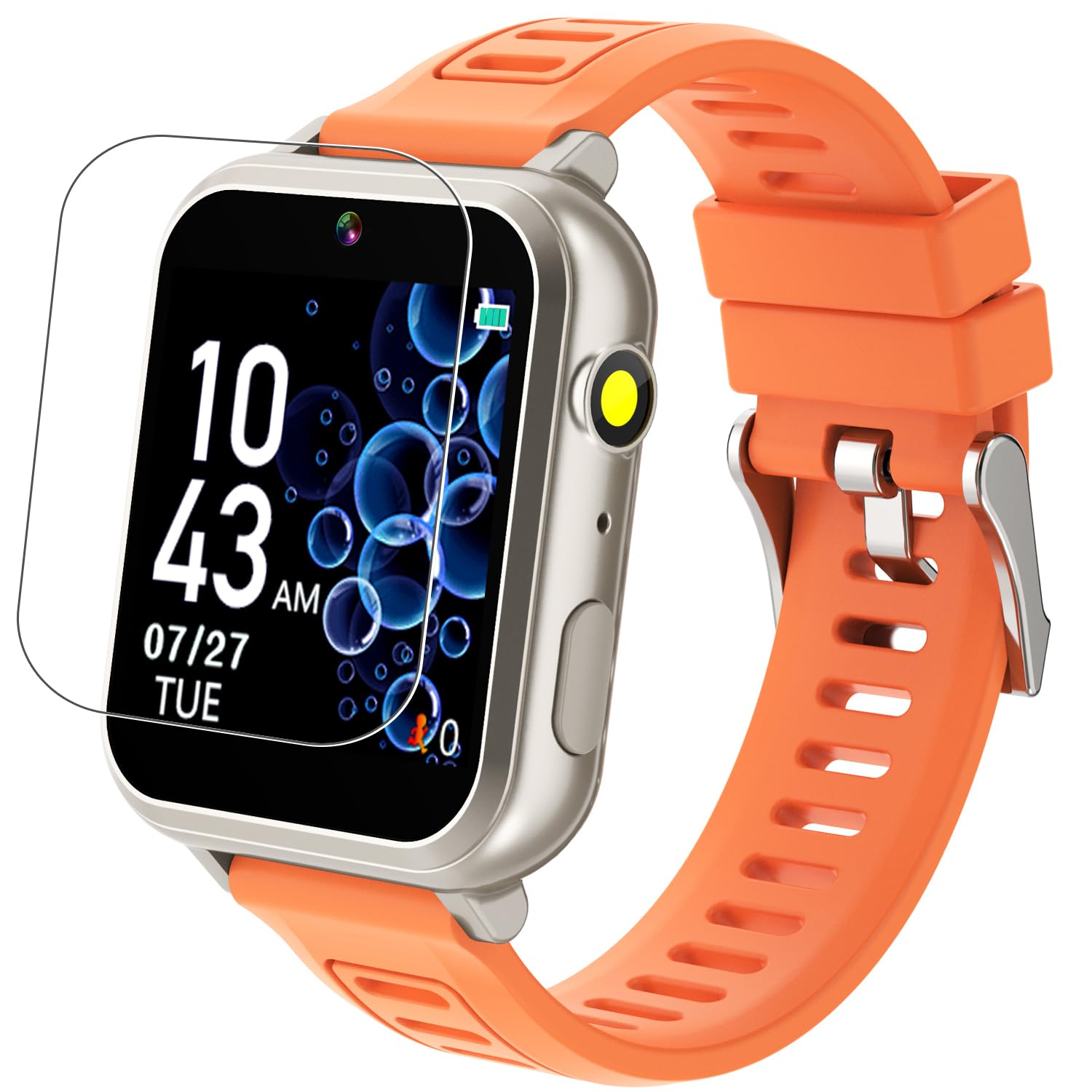 Wiszodet Kids Smart Game Watch With 24 Games Hd Touch Screen Video Camera Music Player Pedometer Flashlight Alarm Clock 12/24 Hr