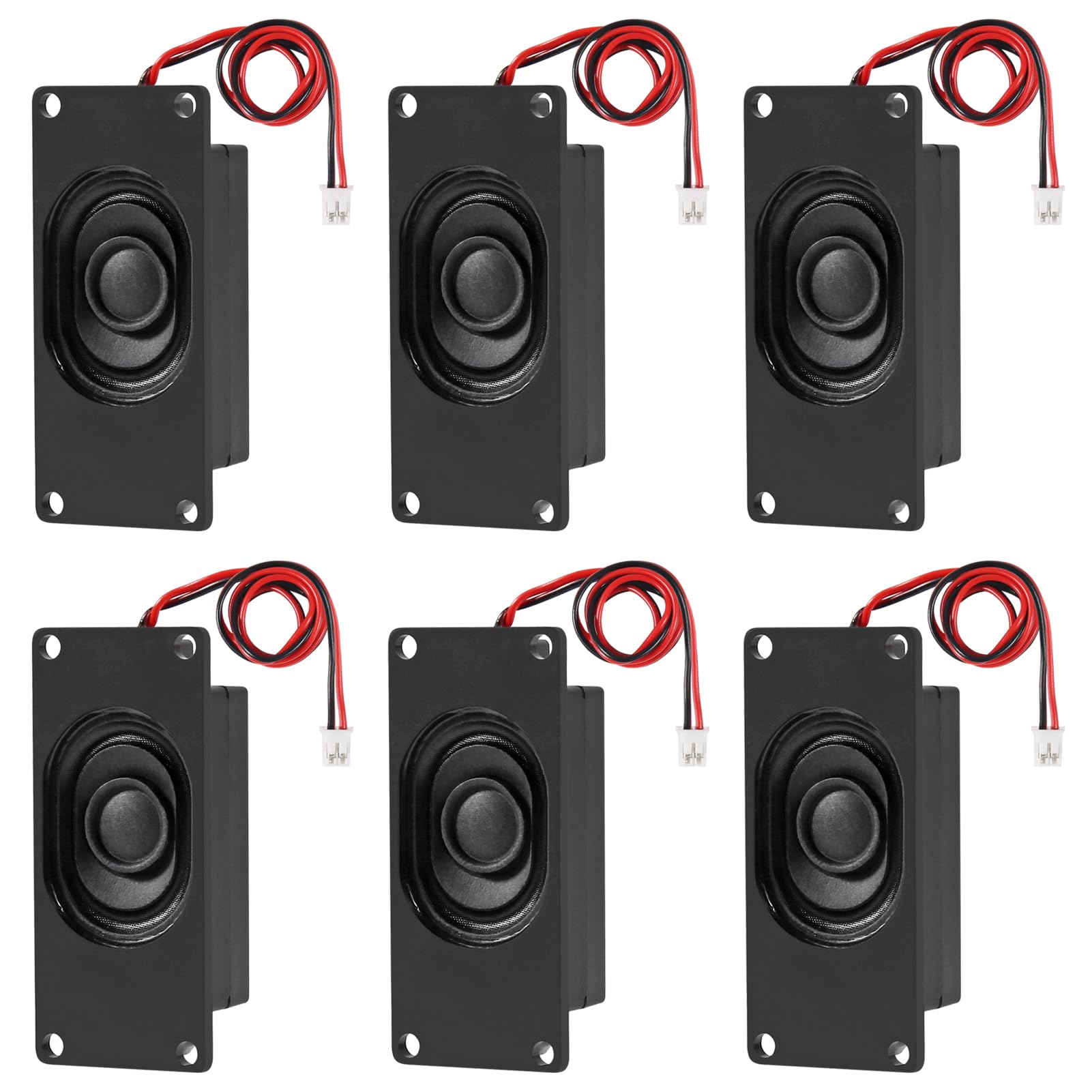 XIITIA 6pcs Speakers 3 Watt 8 Ohm Mini Speaker 8ohm 3w Loundspeaker Micro Speaker with JST-PH2.0 Interface Compatible with Small
