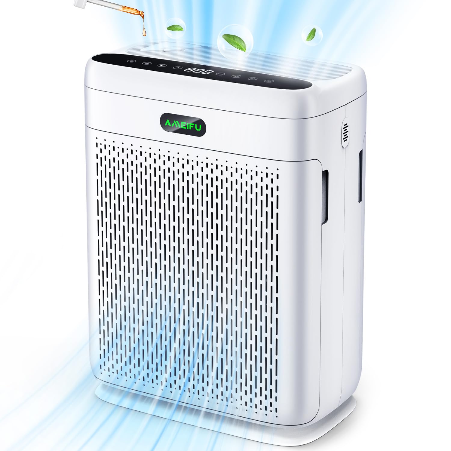 Air Purifiers For Home Large Room Up To 2200 Sq Ft, H13 Hepa Double Sided Air Filter Purifier With Pm 2.5 Display Air Quality Se
