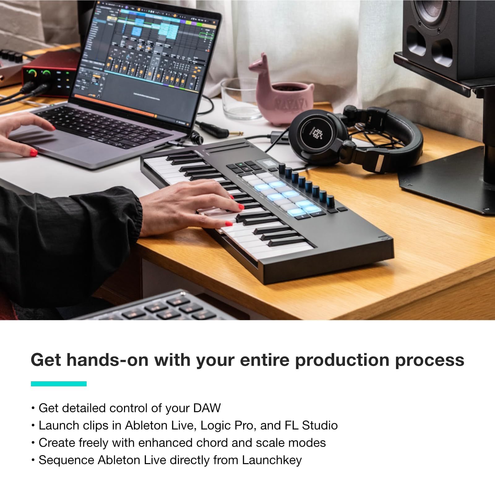 Novation Launchkey Mini 37 [Mk4]   Portable 37 Mini Key, Usb, Midi Keyboard Controller With Daw Integration. Chord Mode, Scale M