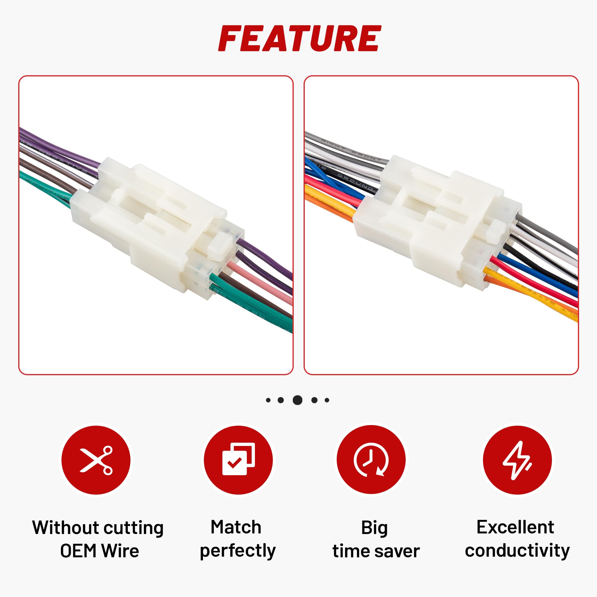 Red Wolf Stereo Harness For 1992 2019 Toyota, 2010 2019 Subaru Aftermarket Radio Wire Harness Female + Male Plug Connector Without Jbl System Add Subwoofer Amplifier