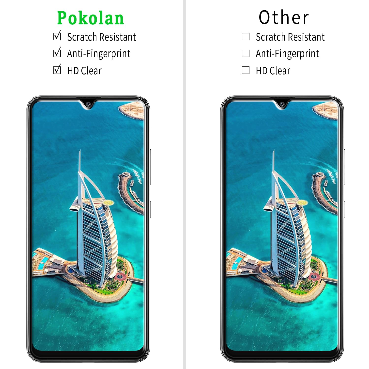 Pokolan (3 Pack Tempered Glass For Samsung Galaxy A32 5G Screen Protector, Easy To Install, Bubble Free, Case Friendly