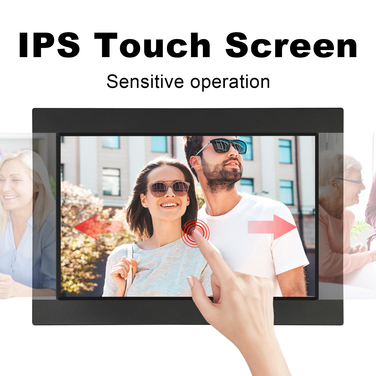 [Gift] Kastiss 10.1 Inch Smart Wifi Digital Photo Frame,1920 * 1200Hd Ips Touch Screen,Auto Rotate,Built In 16Gb Memory,Share Mo