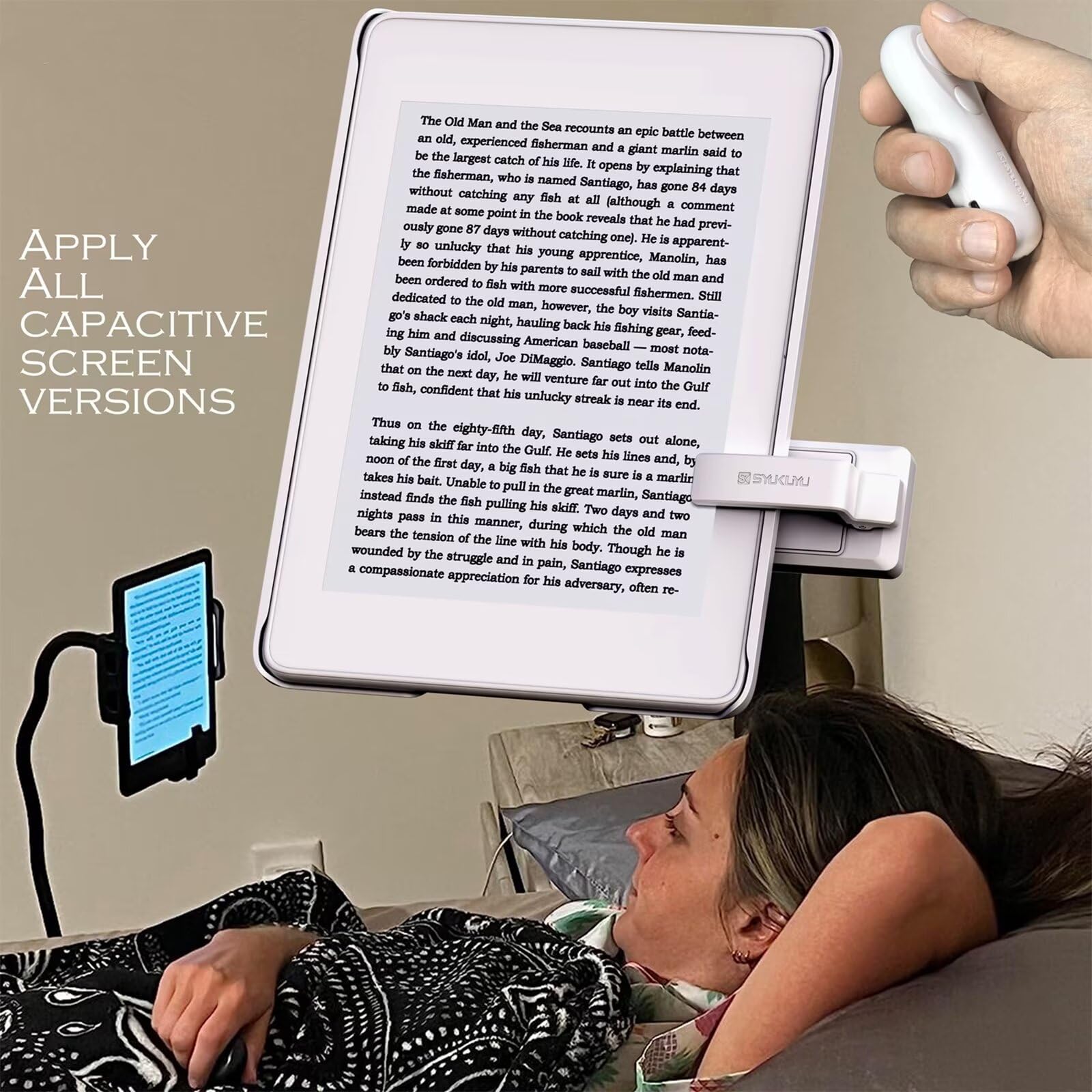 Sk Syukuyu Rf Remote Control Page Turner For Kindle Reading Ipad Surface Comics, Iphone Android Tablets Reading Novels Taking Ph