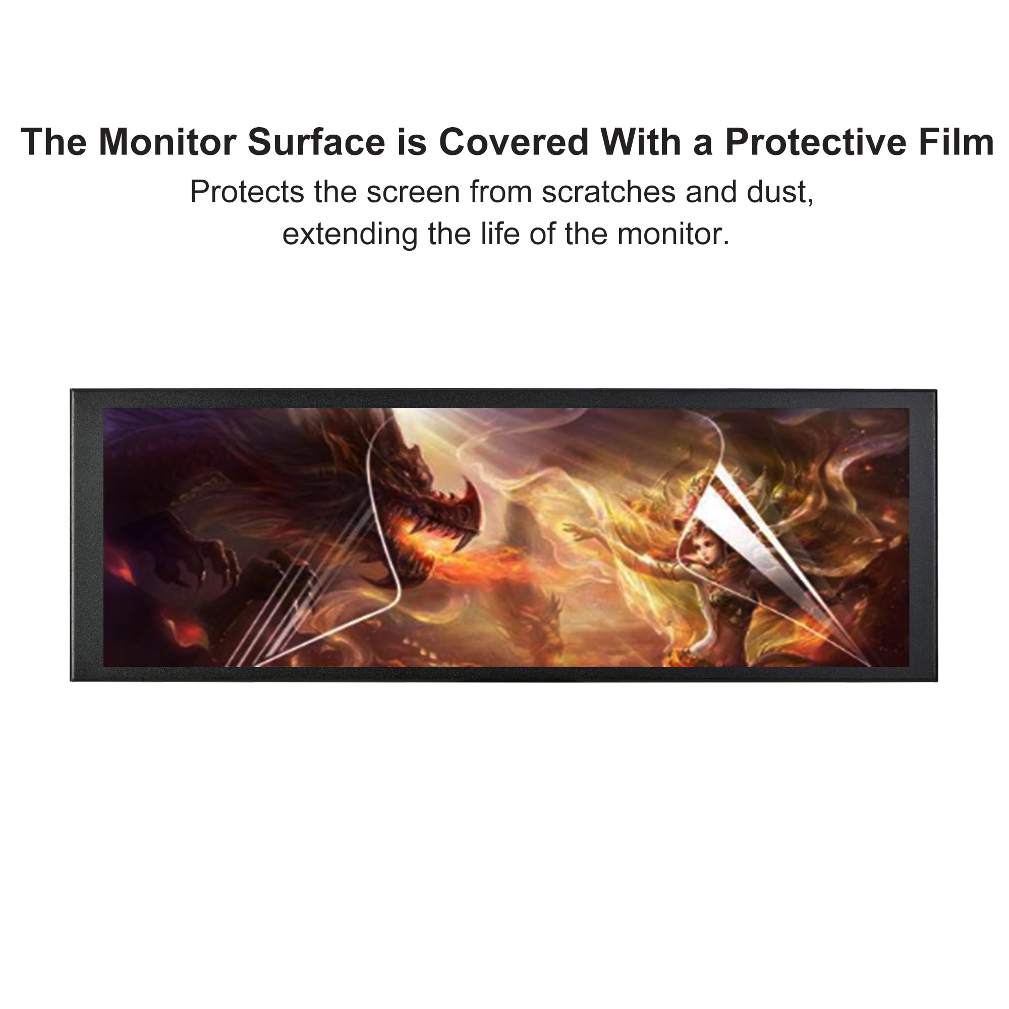 Wisecoco 7.84 Inch Mini Monitor Hd Ips 1280X400 Secondary Screen Stretched Bar Lcd Display With Casing For Laptop Computer Speed