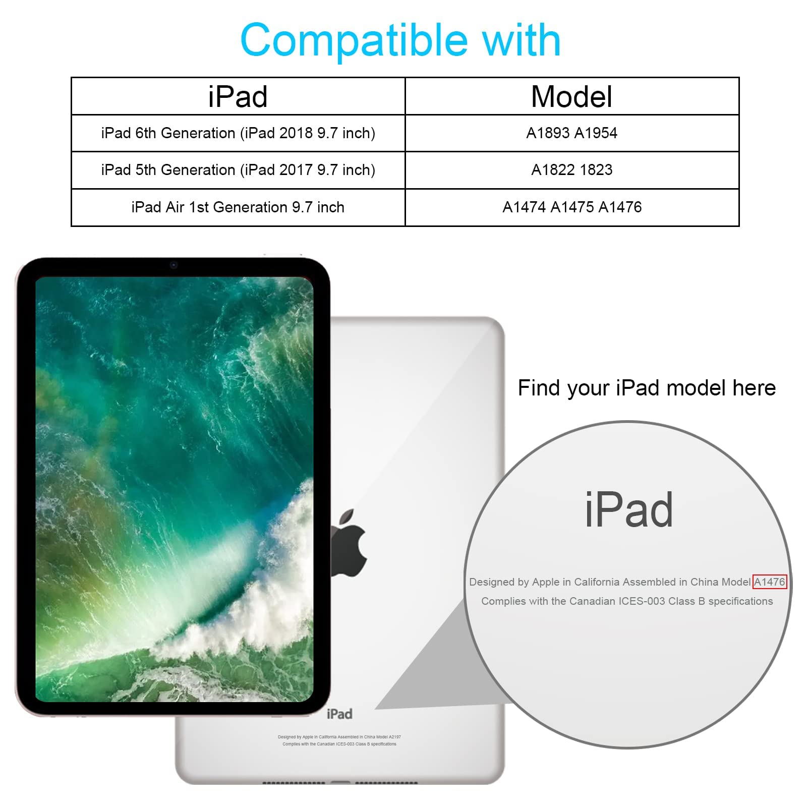 Wesadn For Ipad 6Th 5Th Generation Case Ipad 2018/2017 9.7 Inch With Kickstand For Girls Kids Silicone Fidget Bubble Case Cute R