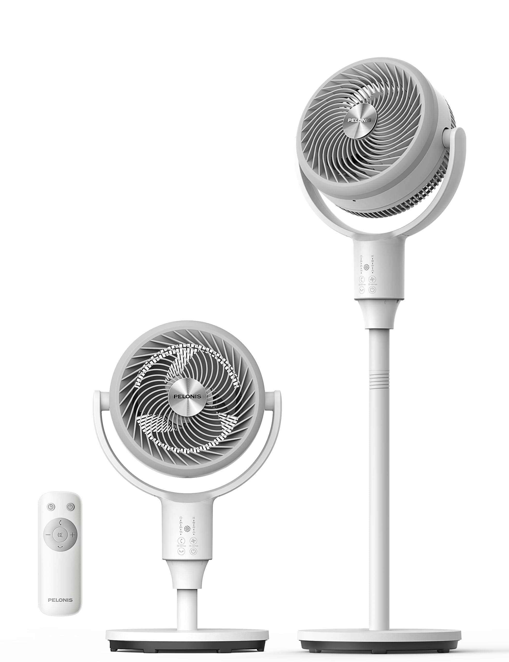 Pelonis 2 In 1 Aerofan, Table Fan & Pedestal Fan, 22Ft/S, Omniflow (135?+90?Auto Oscillation), 23 Db Quiet Floor Fan With 3 Spee