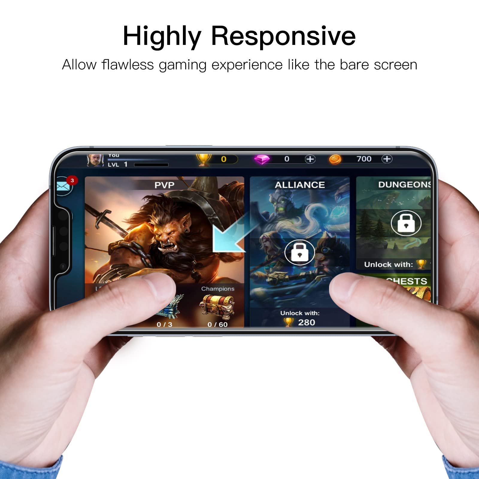 JETech Tempered Glass Screen Protector for iPhone 14 & 16e (2025) - 3-Pack, Transparent, 6.1-Inch, Durable Film