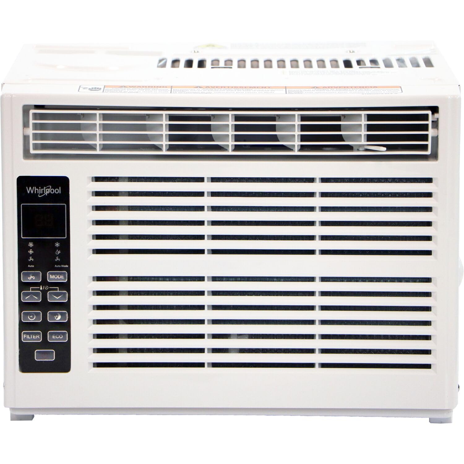 Whirlpool 6,000 BTU Window Air Conditioner with Dehumidifier, 115V, Window AC for Rooms up to 250 Sq. Ft., Living Room, Bedroom,