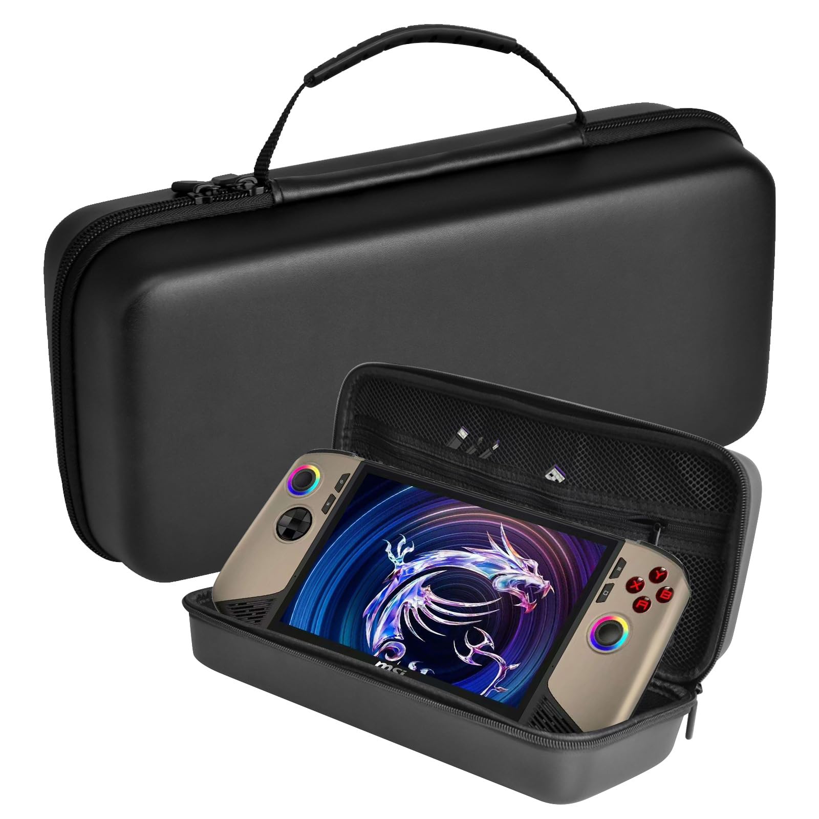 Hzycwgone Case for MSI Claw 8 AI+(2025),Travel Carrying Bag Cover for MSI Claw 8 AI+ A2VM Handheld Gaming,Hard Case with Stand M