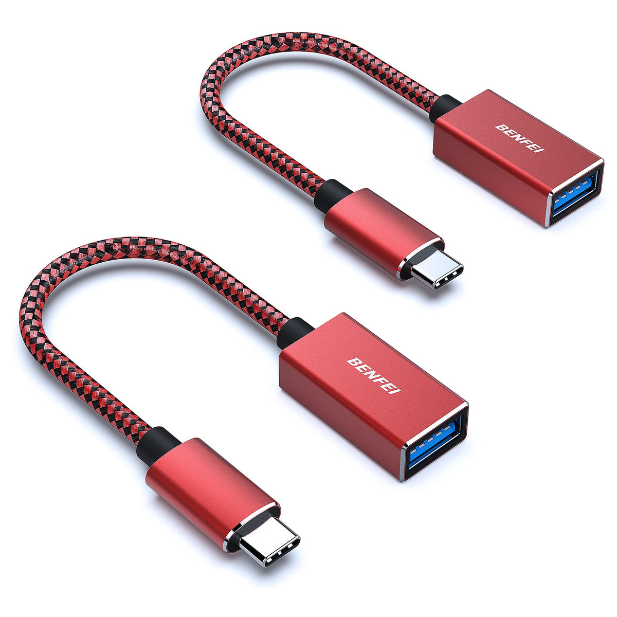 Benfei Usb C To Usb 3.0 Adapter, 2 Pack Usb C To A Male To Female Adapter Compatible With Iphone 15 Pro/Max, Macbook Pro/Air 202