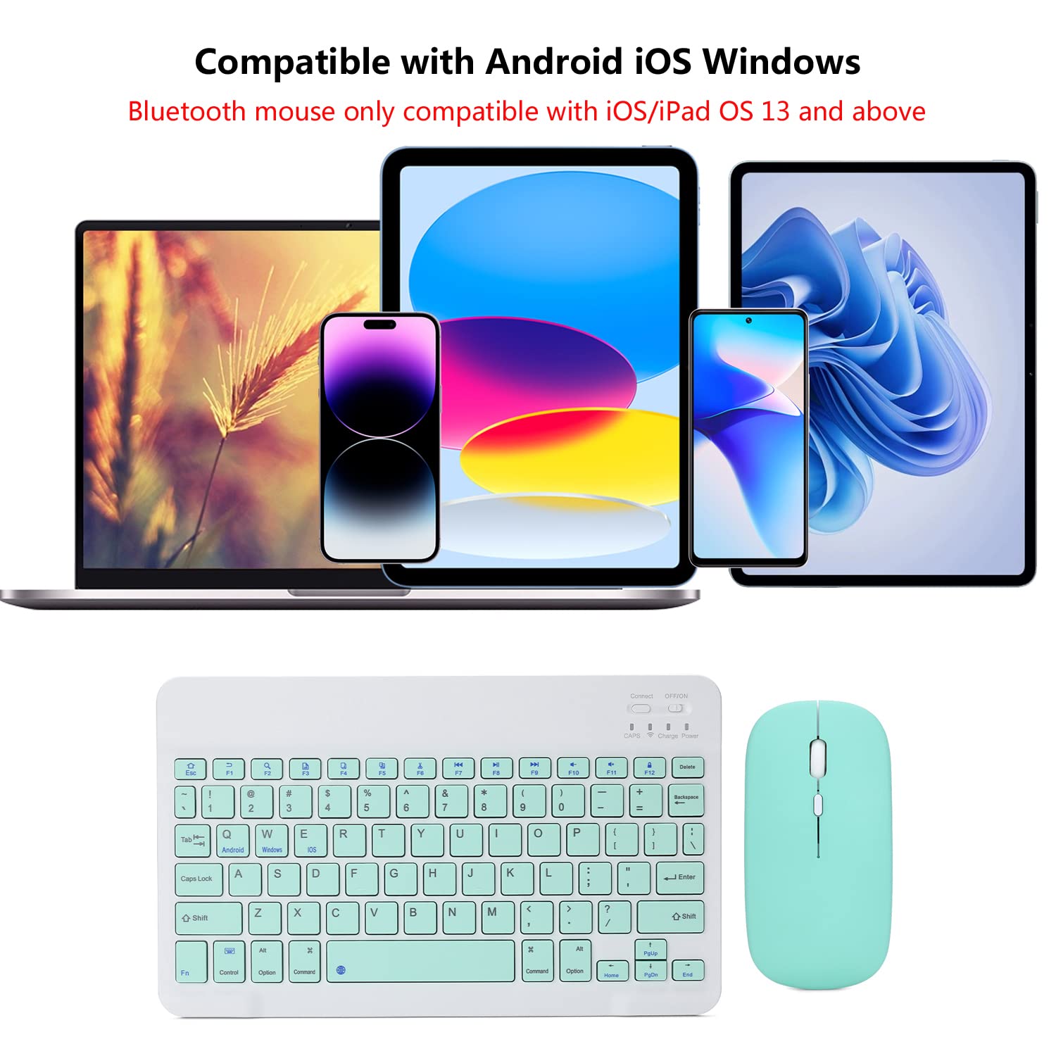 Rechargeable Bluetooth Keyboard And Mouse Combo Ultra Slim Portable Compact Wireless Mouse Keyboard Set For Android Windows Tabl