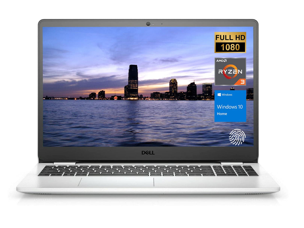 DELL 2022 Inspiron 3000 Laptop, 15.6' FHD Display, AMD Ryzen 3 3250U, 16GB RAM, 1TB HDD, Webcam, HDMI, WiFi, Bluetooth, FP Reader, Windows 10 Home, White