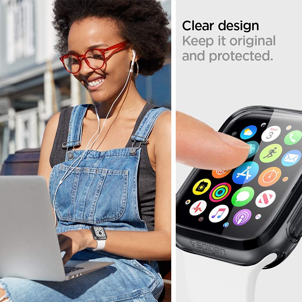 Spigen Ultra Hybrid Designed For Apple Watch Case With Screen Protector For Series Se3/Se2/6/Se/5/4 (44Mm) - Space Crystal